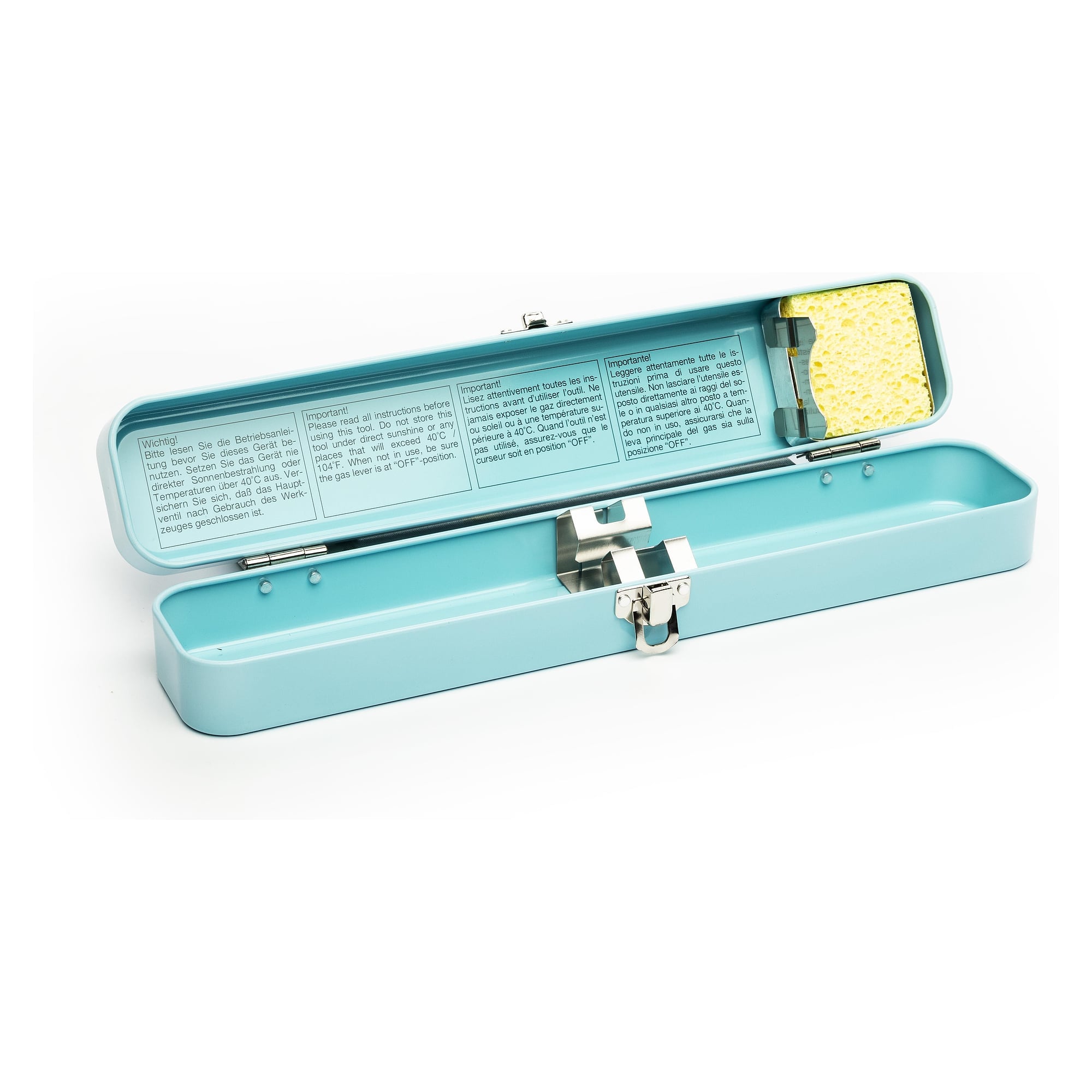 Empty metal box for storing the Pyropen gas soldering iron and accessories - Weller T0051615699