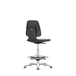 ESD-Labordrehstuhl LABSIT 3, Gleiter und Fußring, Stoff Duotec schwarz, Sitzhöhe 520-770 mm - Bimos 9121E-9801-3218