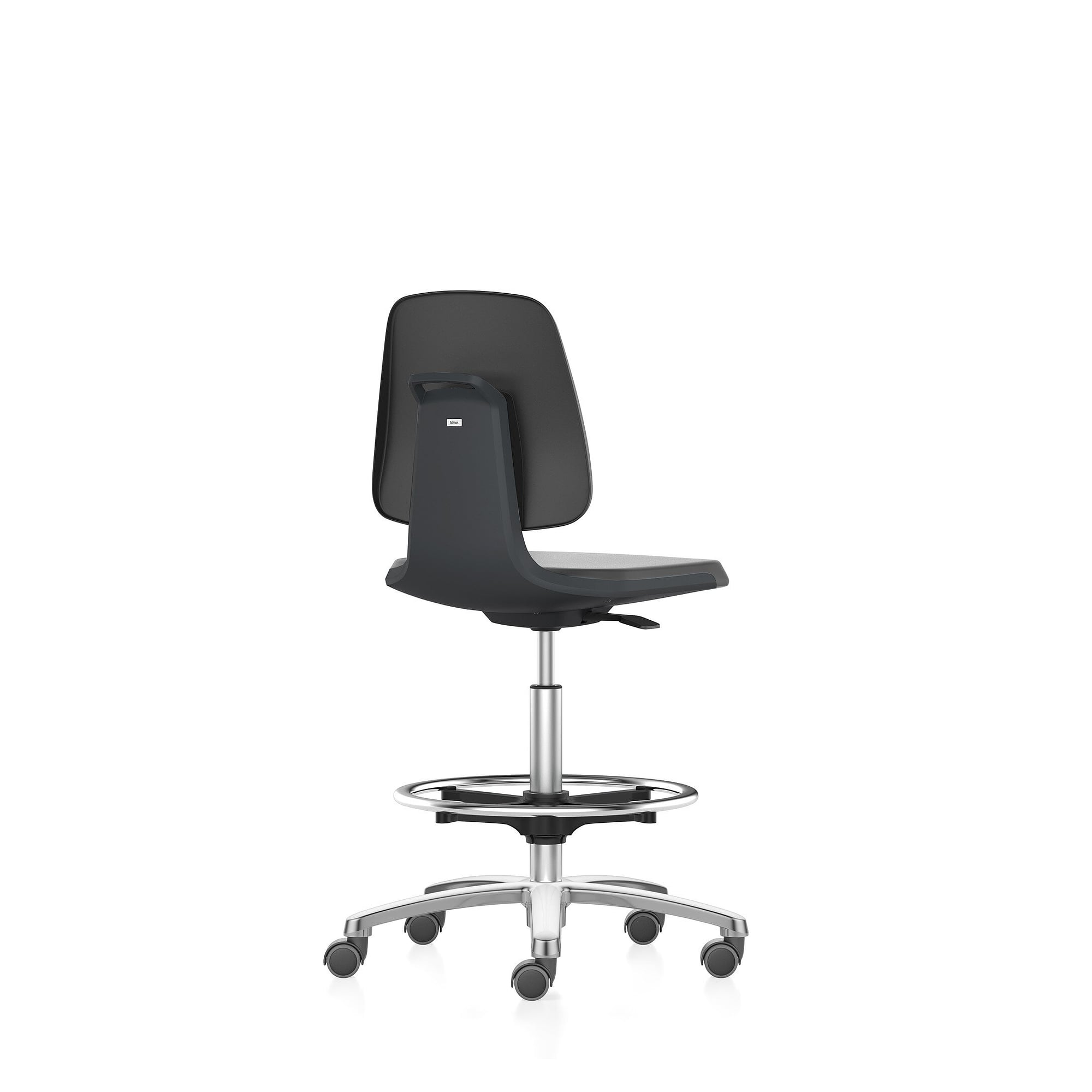 Siège de laboratoire ESD LABSIT 4 à roulettes assise-stop, repose-pieds et piétement alu, Supertec - Bimos 9125E-CP01-3218