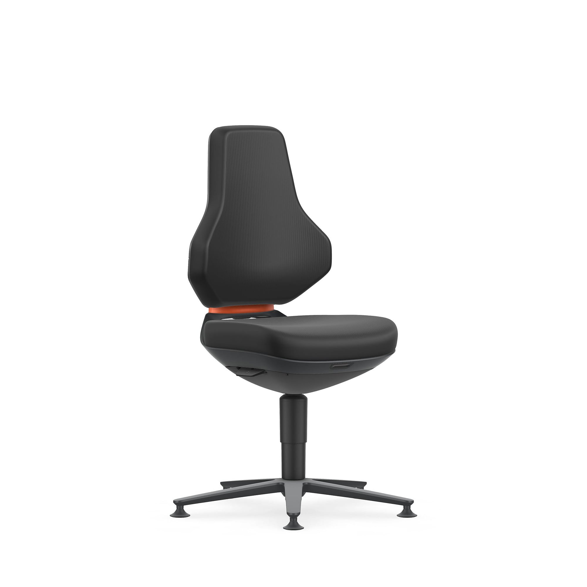 TEXON 1 task swivel chair with glides, black Skintec, seat height 450-620 mm - Bimos 9170-4000