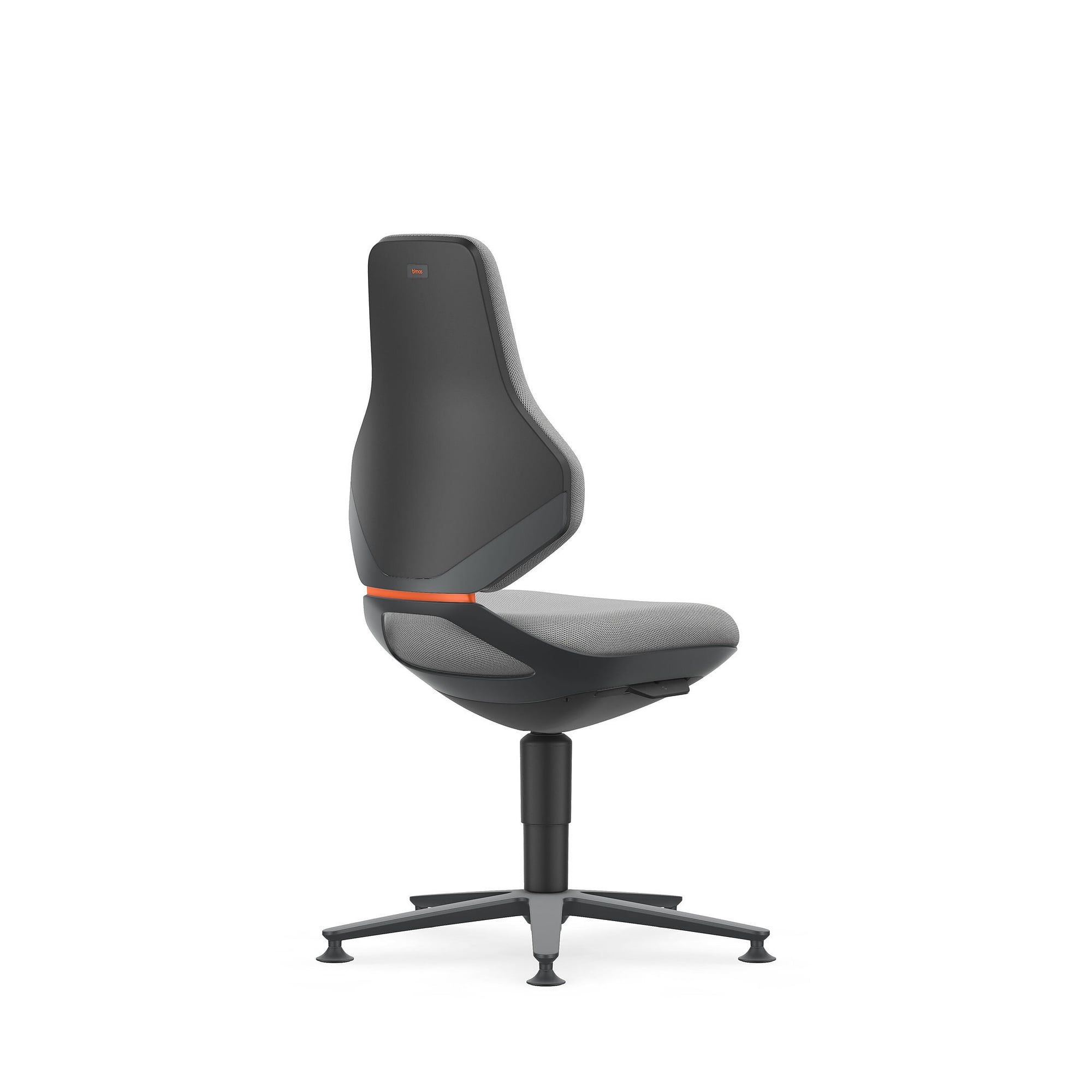 TEXON 1 task swivel chair with glides, gray Duotec fabric, seat height 450-620 mm - Bimos 9170-6811