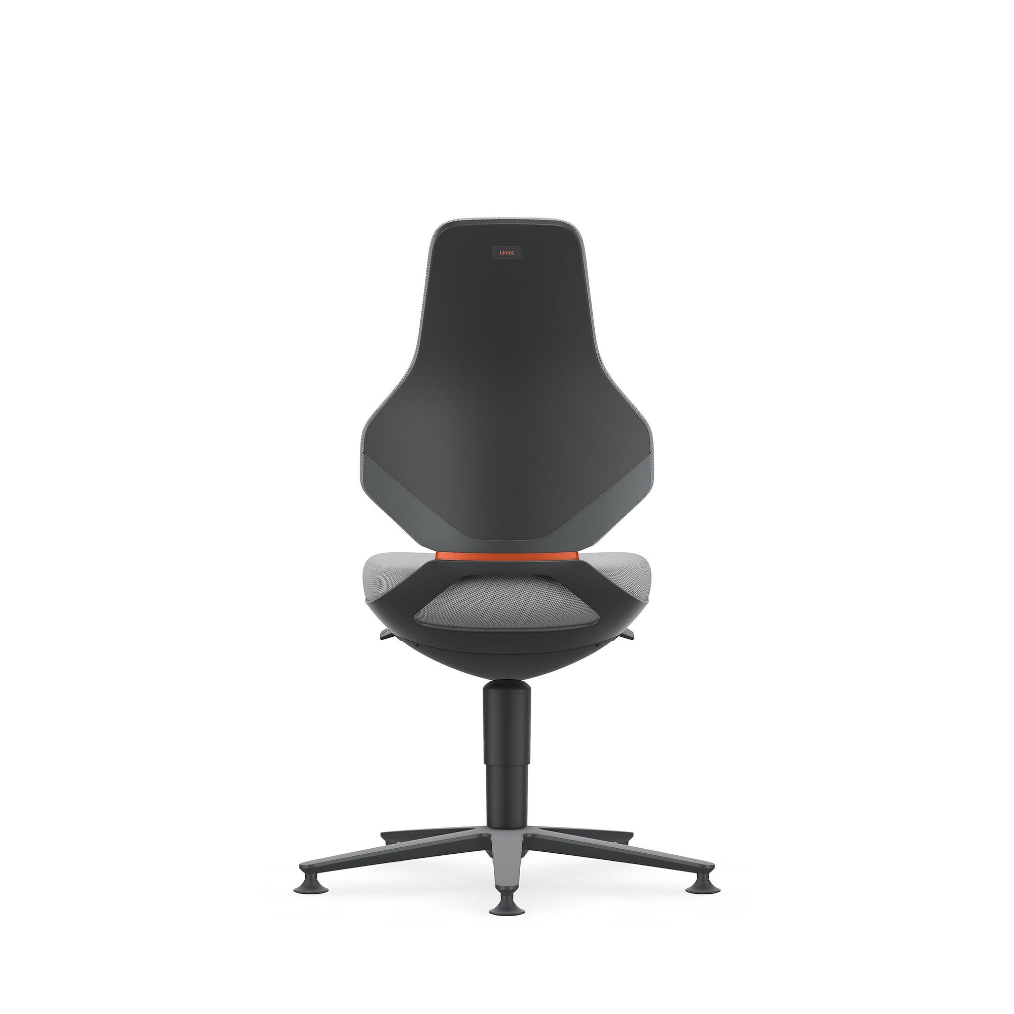 TEXON 1 task swivel chair with glides, gray Duotec fabric, seat height 450-620 mm - Bimos 9170-6811