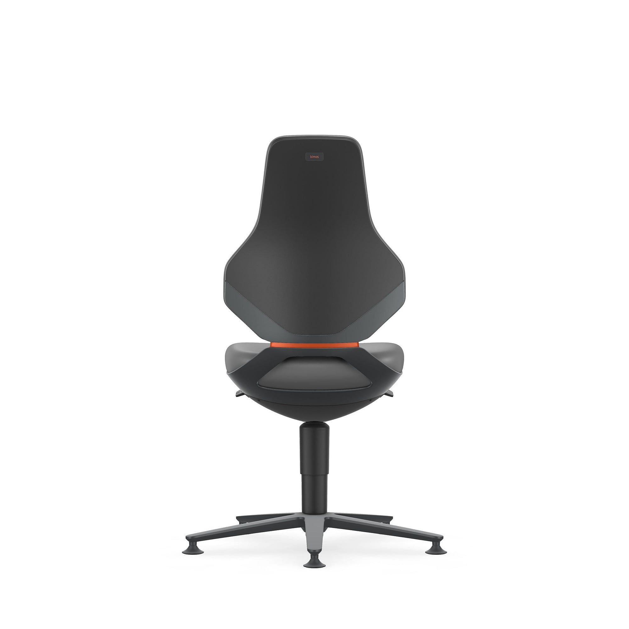 TEXON 1 task swivel chair with glides, gray Magic imitation leather, seat height 450-620 mm - Bimos 9170-MG11