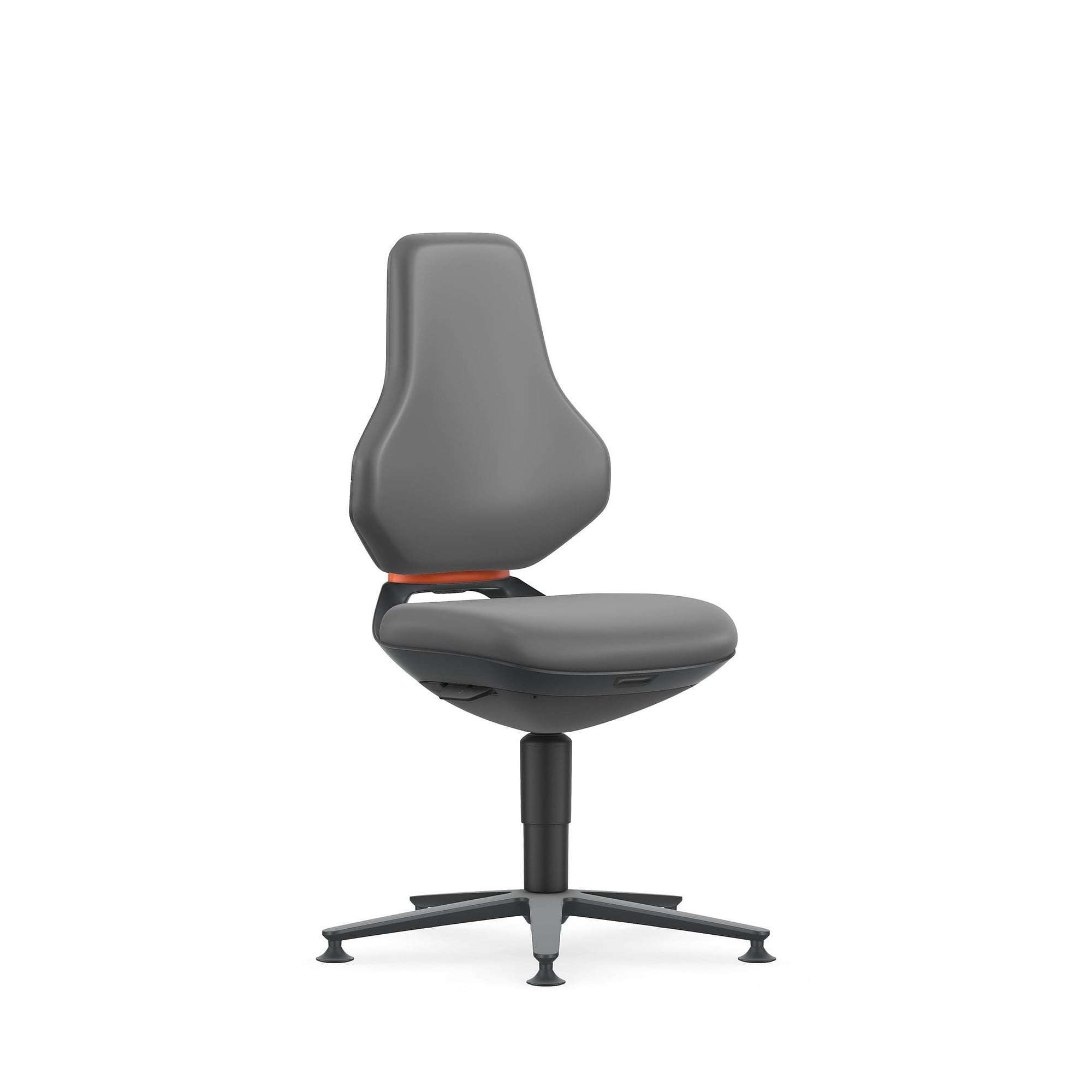 TEXON 1 task swivel chair with glides, gray Magic imitation leather, seat height 450-620 mm - Bimos 9170-MG11