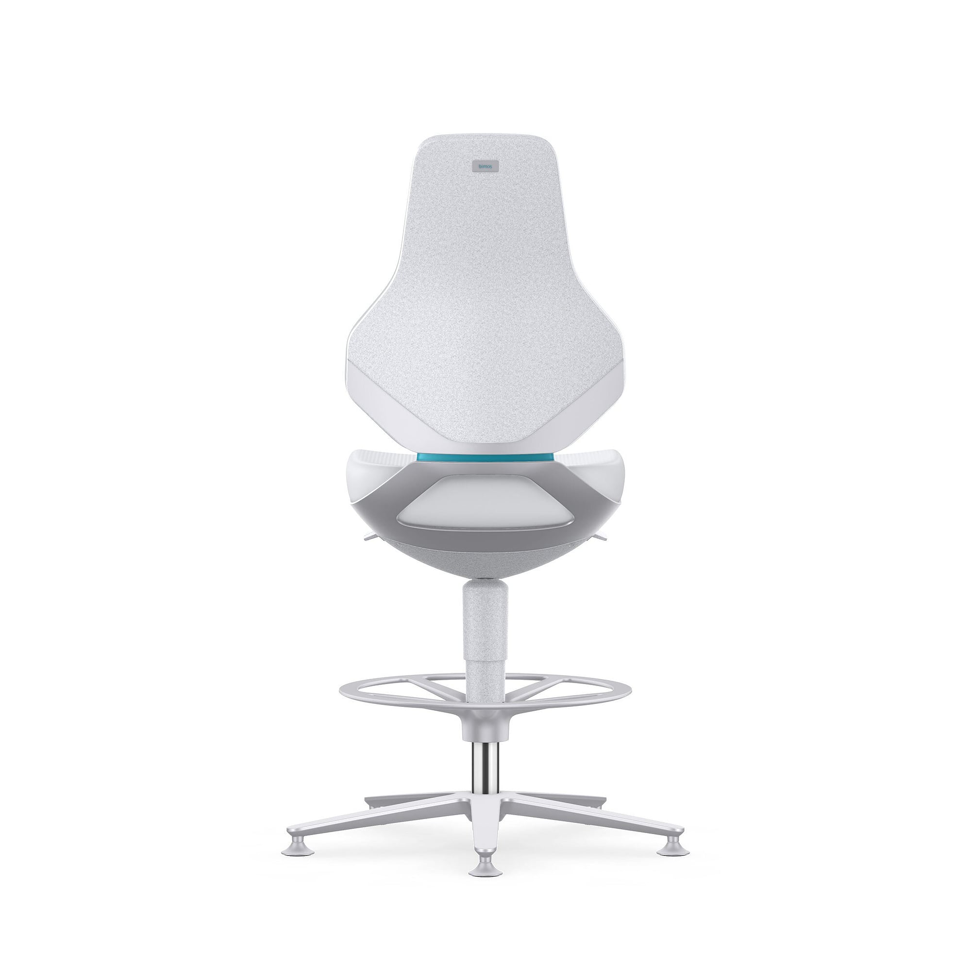 Cleanroom ESD chair TEXON 3, glides and foot ring, Skintec off-white, ISO class 3 - Bimos 9171R-4007