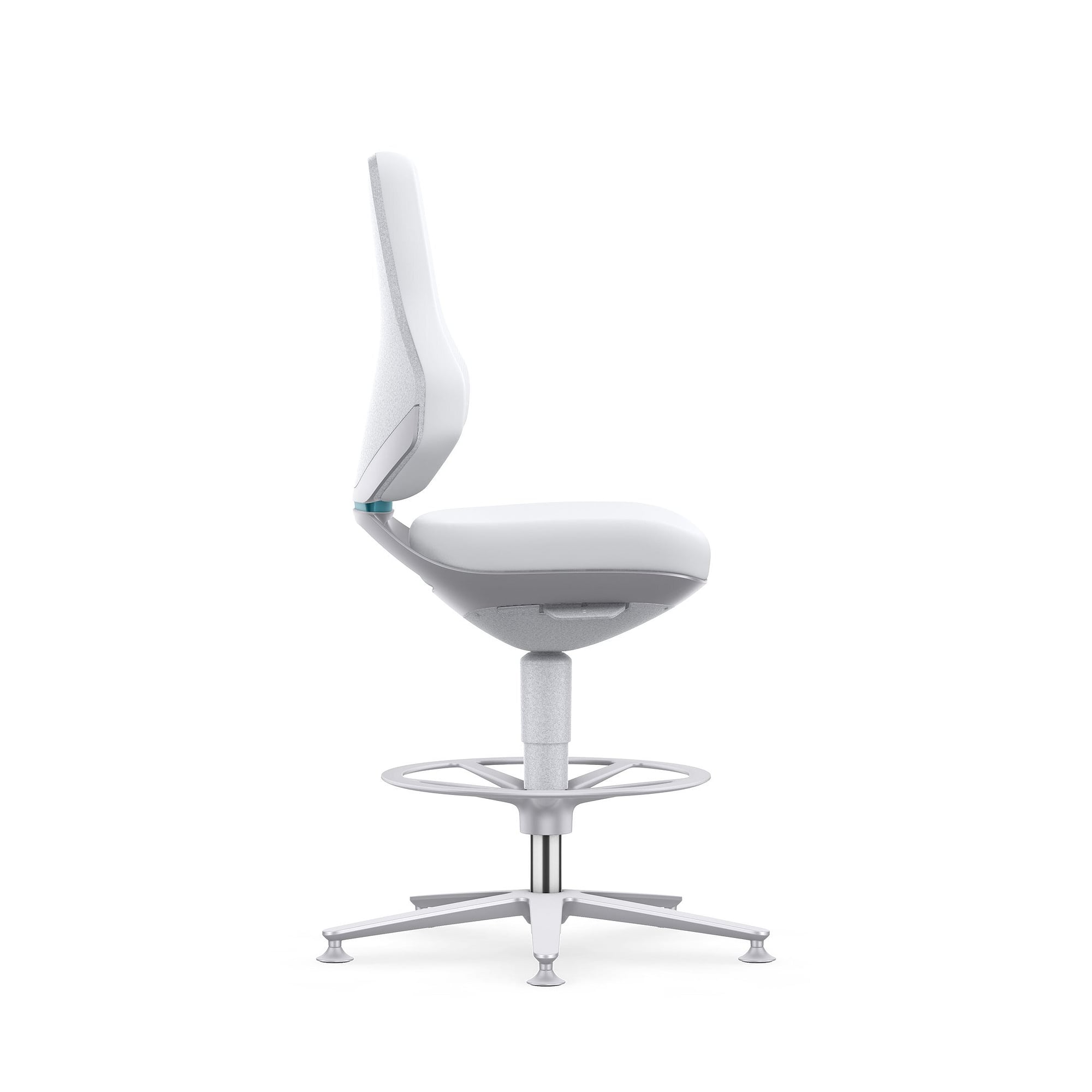 Cleanroom ESD chair TEXON 3, glides and foot ring, Skintec off-white, ISO class 3 - Bimos 9171R-4007