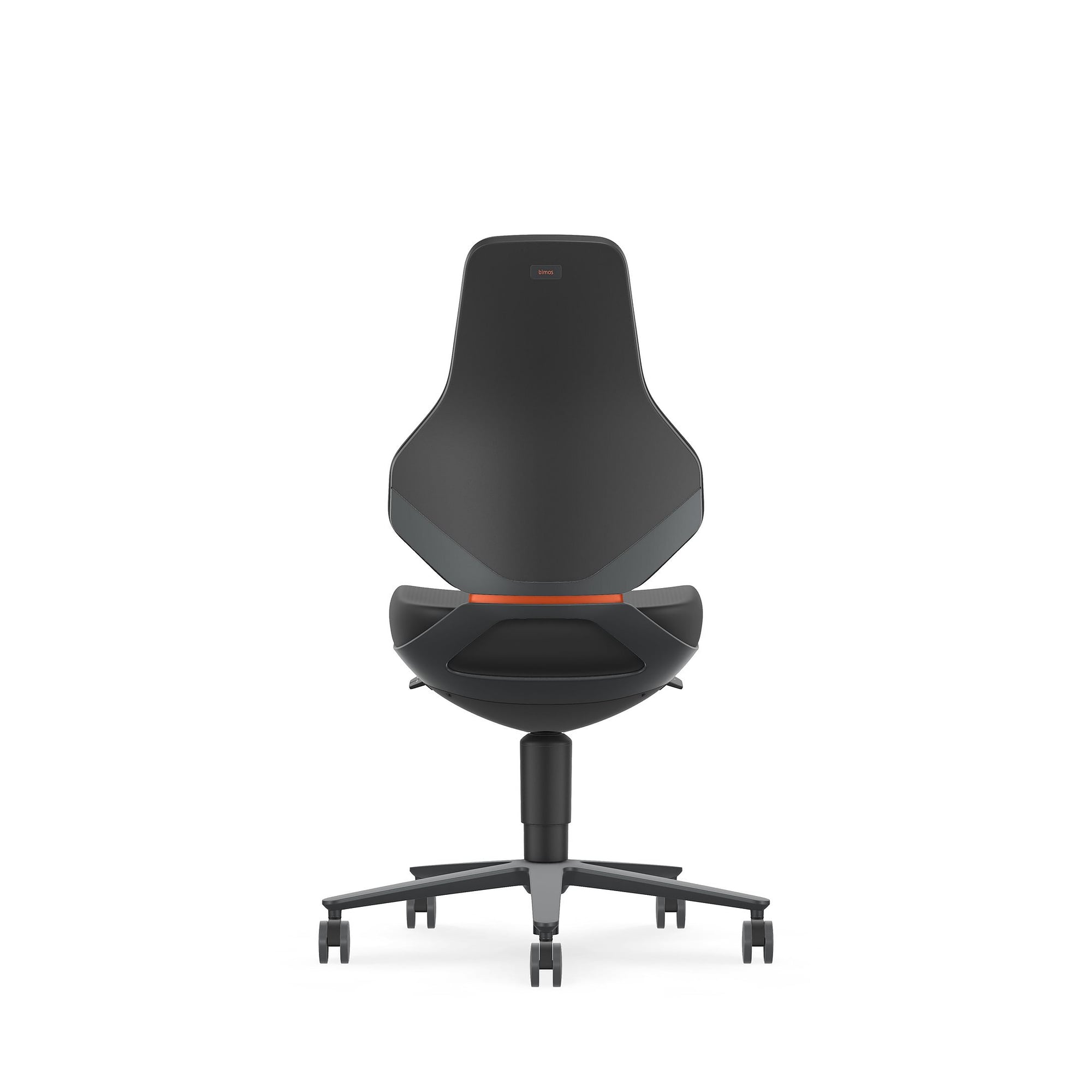 Siège pivotant TEXON 2 sur roulettes, poids autorégulé, Skintec noir, assise 450-620 mm - Bimos 9173-4000