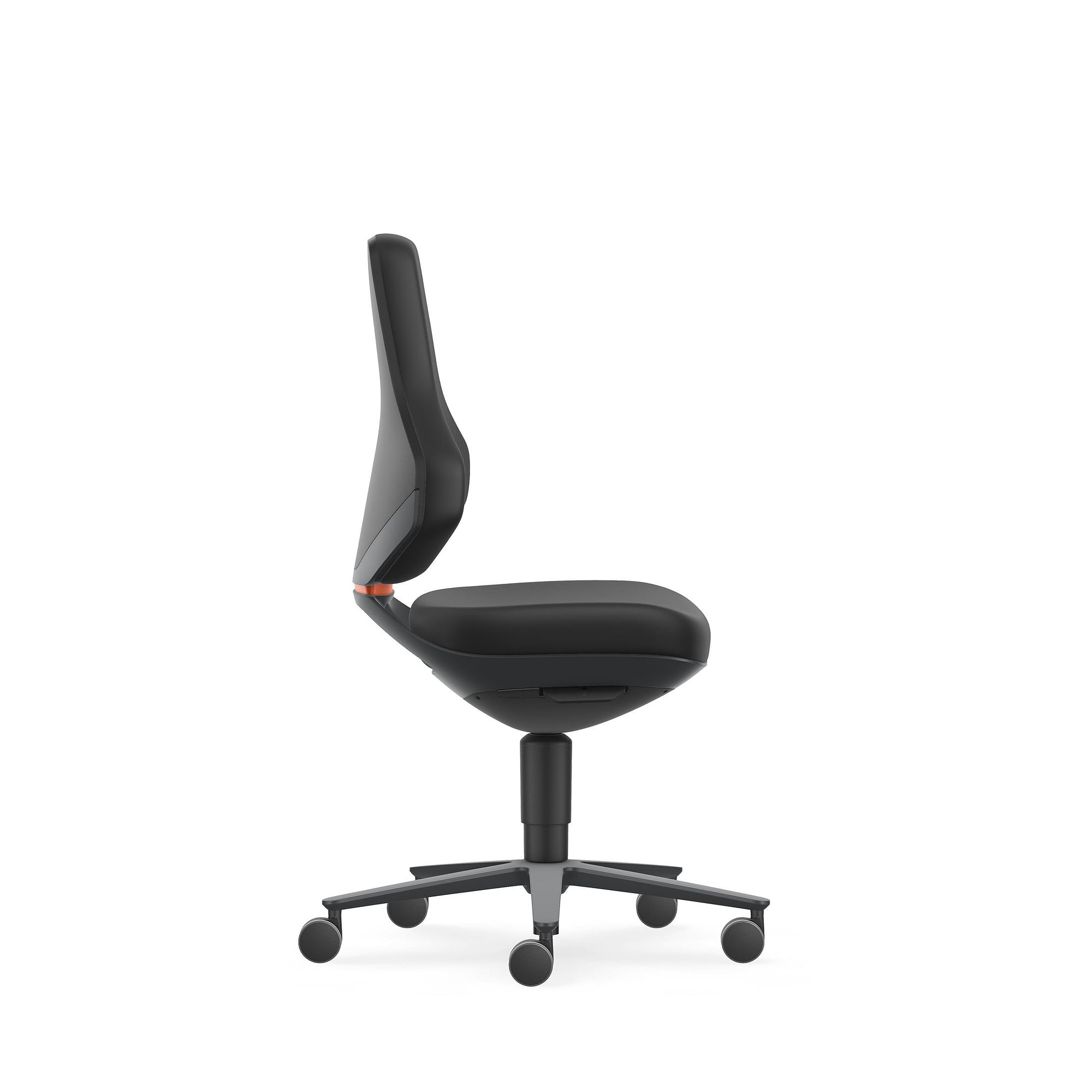 Siège pivotant TEXON 2 sur roulettes, poids autorégulé, Skintec noir, assise 450-620 mm - Bimos 9173-4000