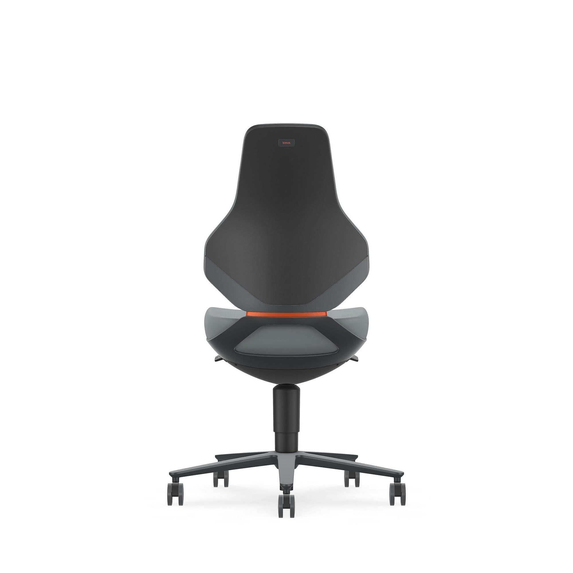 Siège pivotant TEXON 2 sur roulettes, poids autorégulé, Skintec gris, assise 450-620 mm - Bimos 9173-4002
