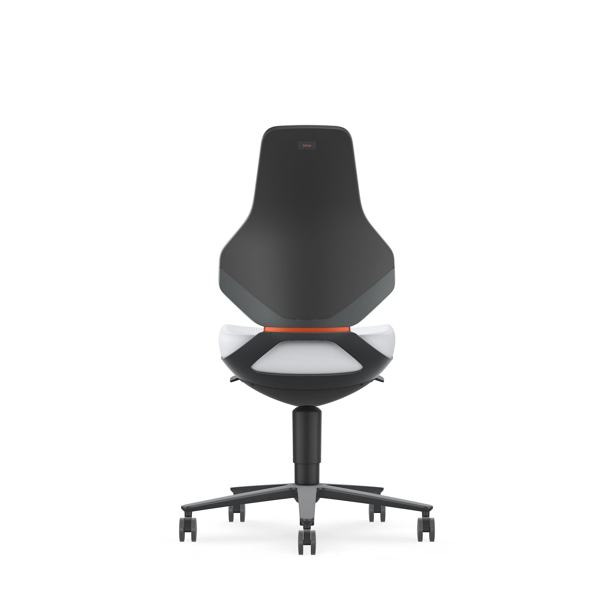 Siège pivotant TEXON 2 sur roulettes, poids autorégulé, Skintec blanc cassé, assise 450-620 mm - Bimos 9173-4007