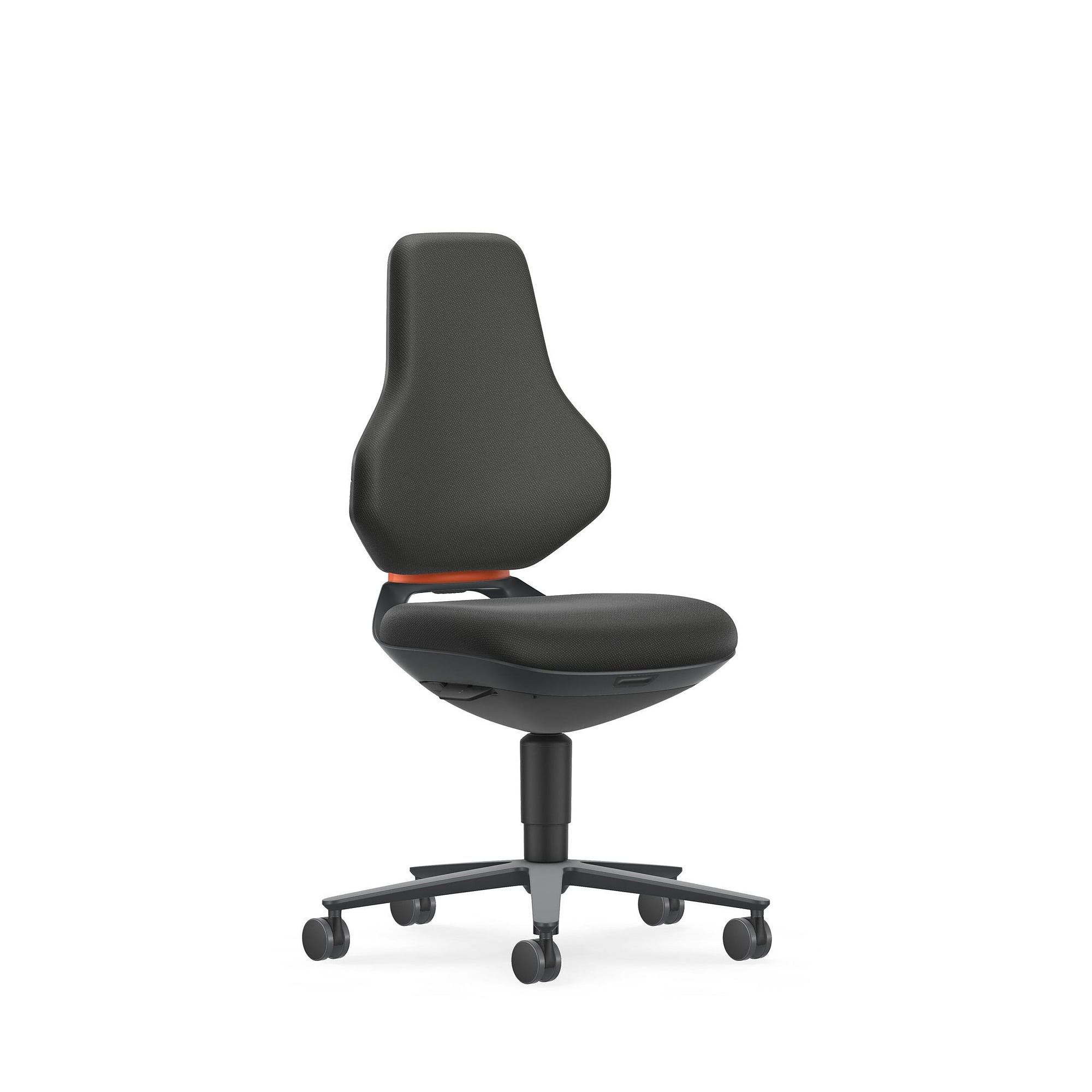 Siège pivotant TEXON 2 sur roulettes, poids autorégulé, Tissu Duotec noir, assise 450-620 mm - Bimos 9173-6801