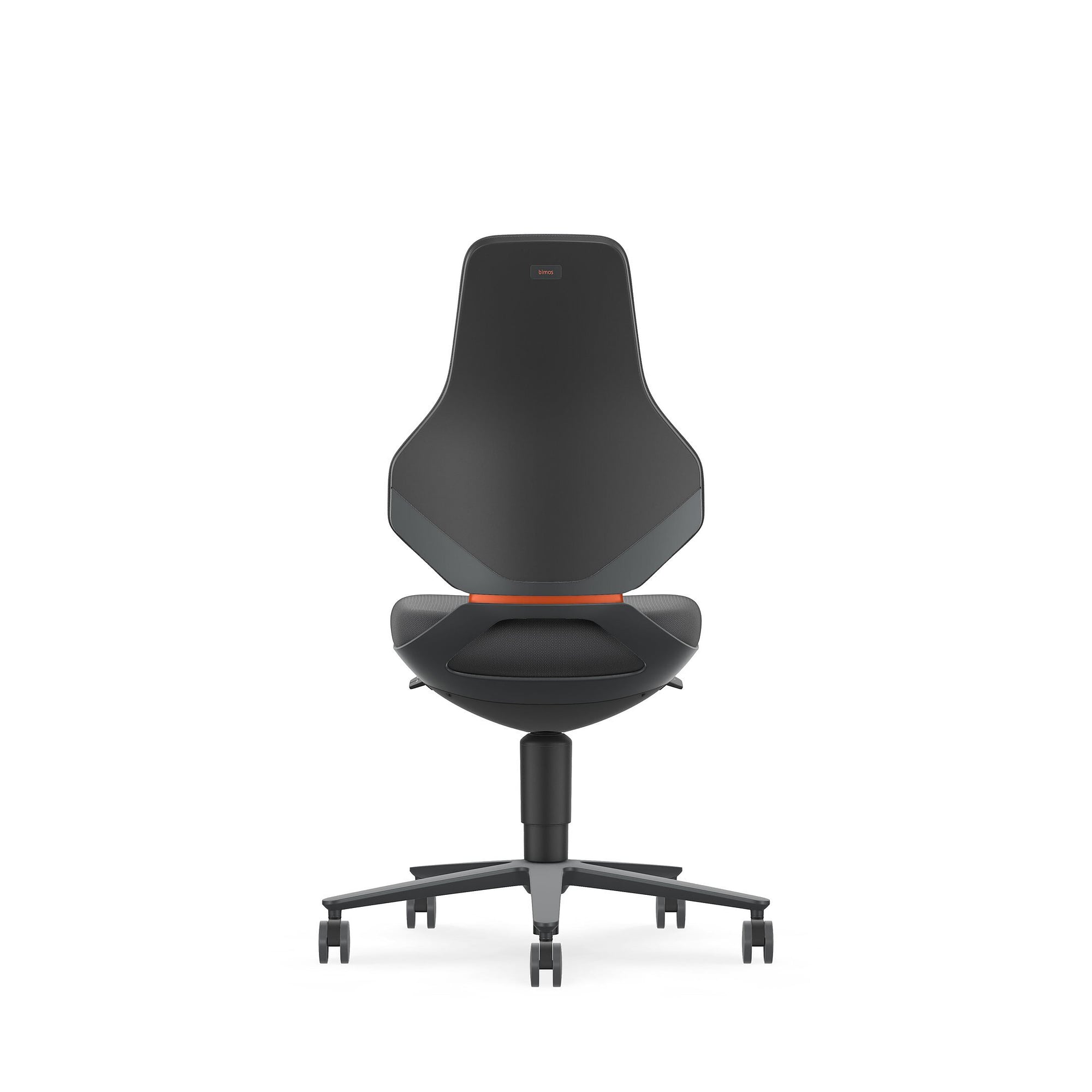 TEXON 2 task swivel chair with castors, Supertec black, seat height 450 to 620 mm - Bimos 9173-SP01