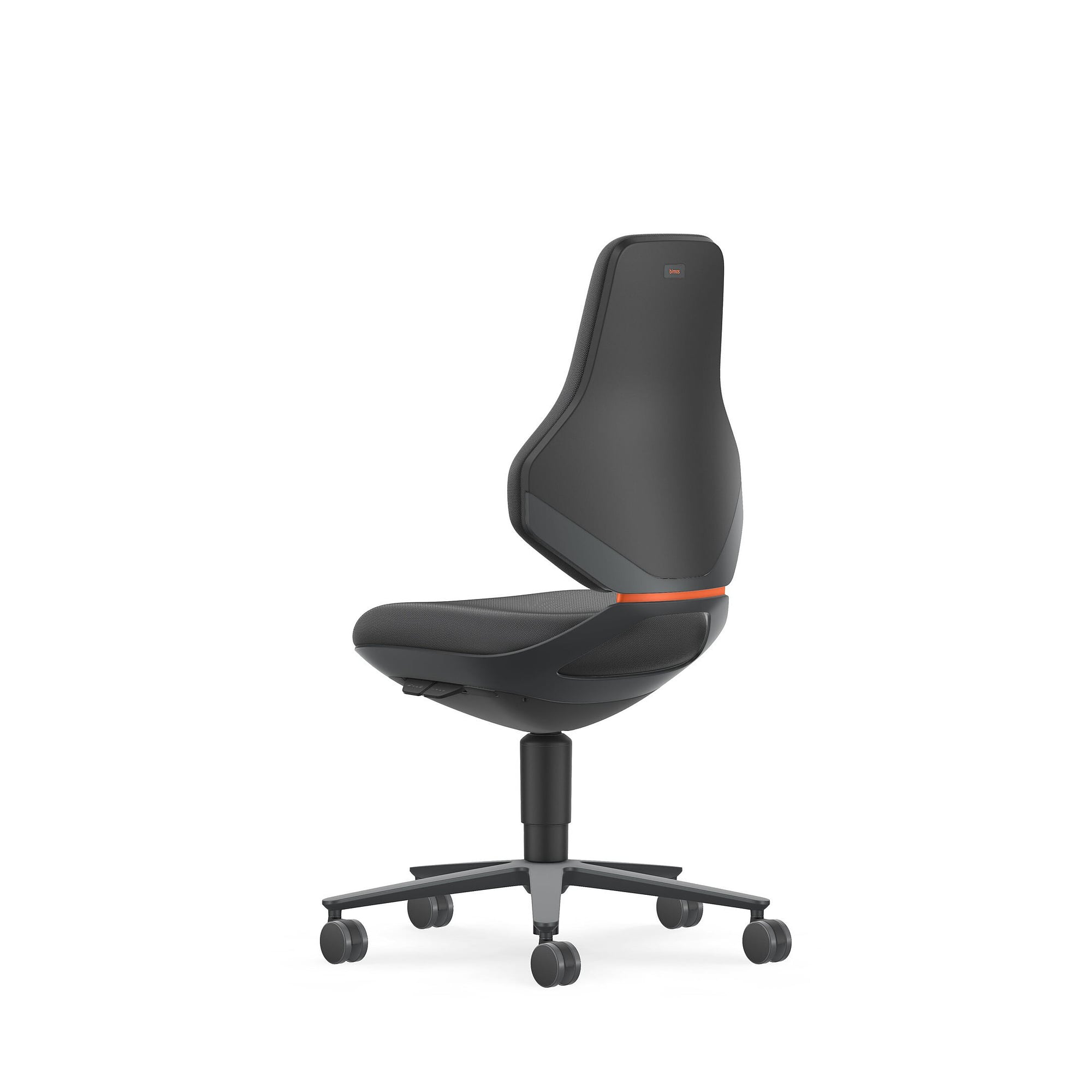 TEXON 2 task swivel chair with castors, Supertec black, seat height 450 to 620 mm - Bimos 9173-SP01