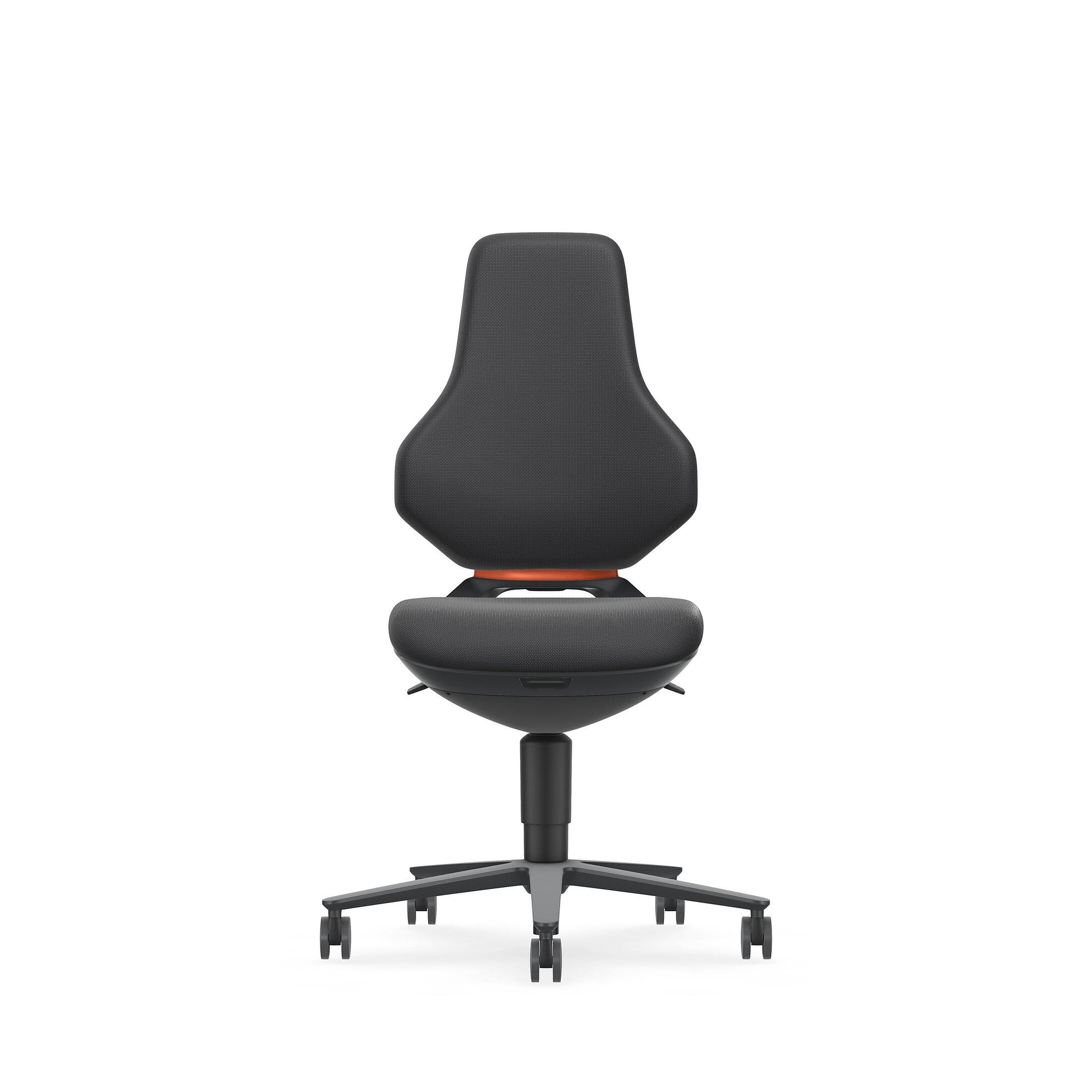 TEXON 2 task swivel chair with castors, Supertec black, seat height 450 to 620 mm - Bimos 9173-SP01