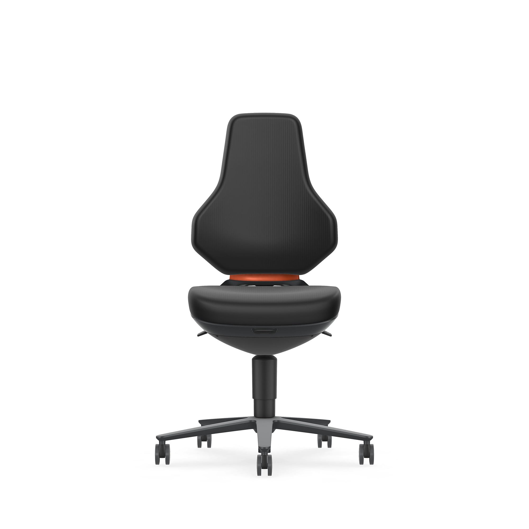 ESD-Arbeitsdrehstuhl TEXON 2 mit Rollen, Skintec schwarz, Sitzhöhe 450 bis 620 mm - Bimos 9173E-4000