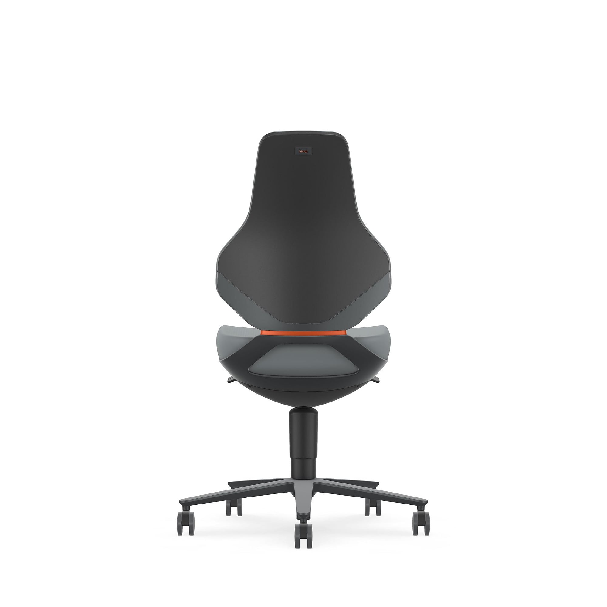 ESD TEXON 2 task swivel chair with castors, Skintec grey, seat height 450 to 620 mm - Bimos 9173E-4002