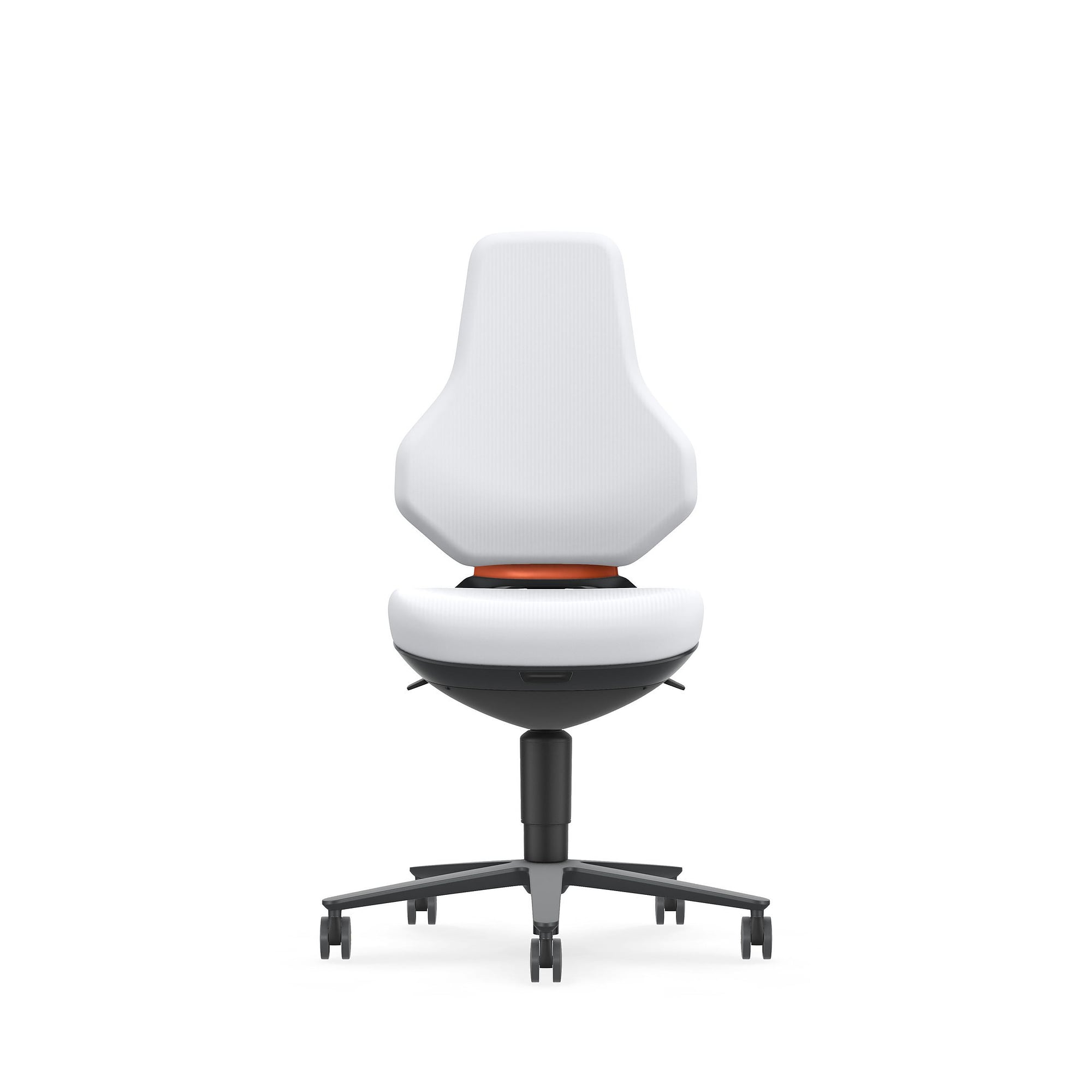 ESD TEXON 2 task swivel chair with castors, Skintec off-white, seat height 450 to 620 mm - Bimos 9173E-4007