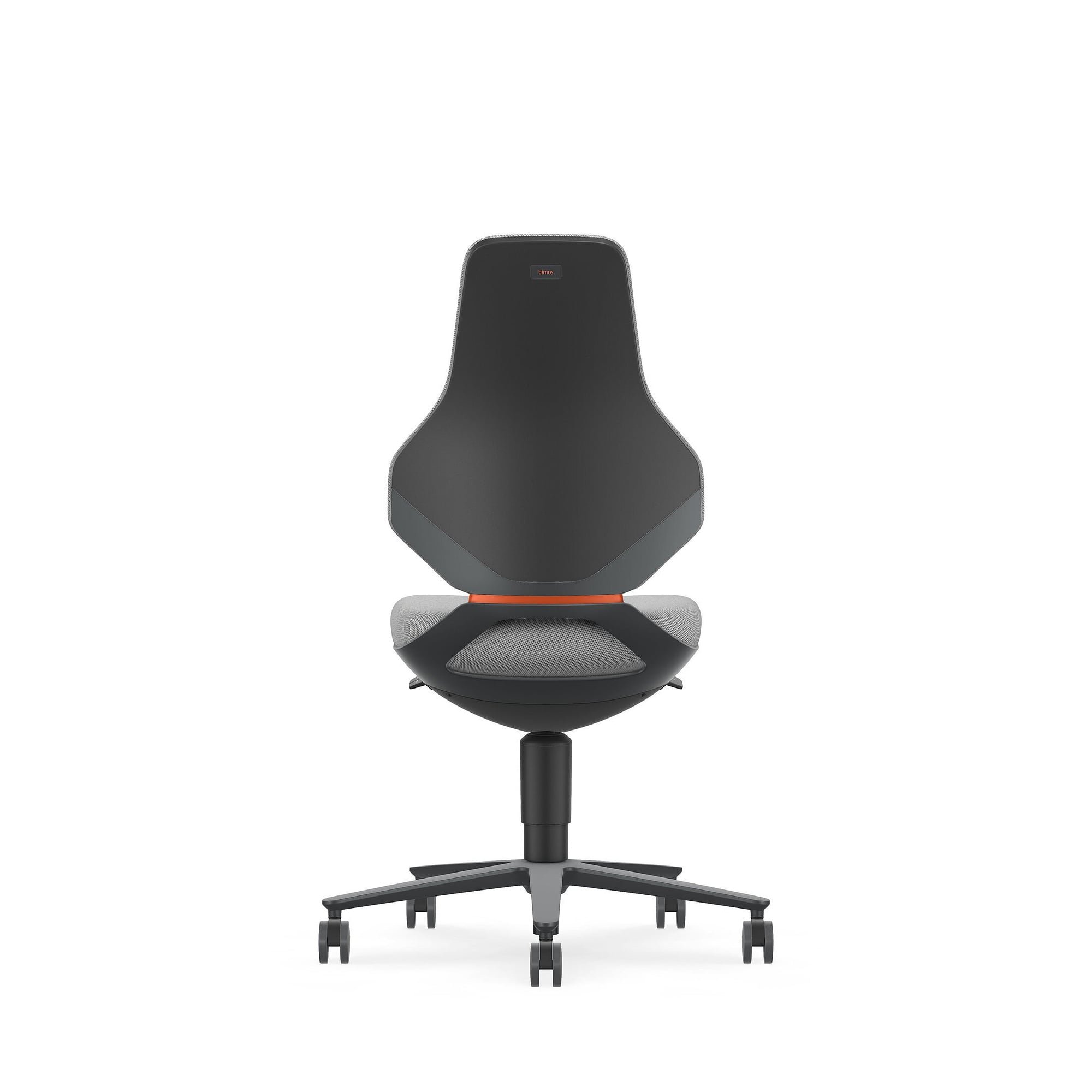 Siège de travail pivotant ESD TEXON 2 à roulettes, tissu Duotec gris, hauteur 450 à 620 mm - Bimos 9173E-9811