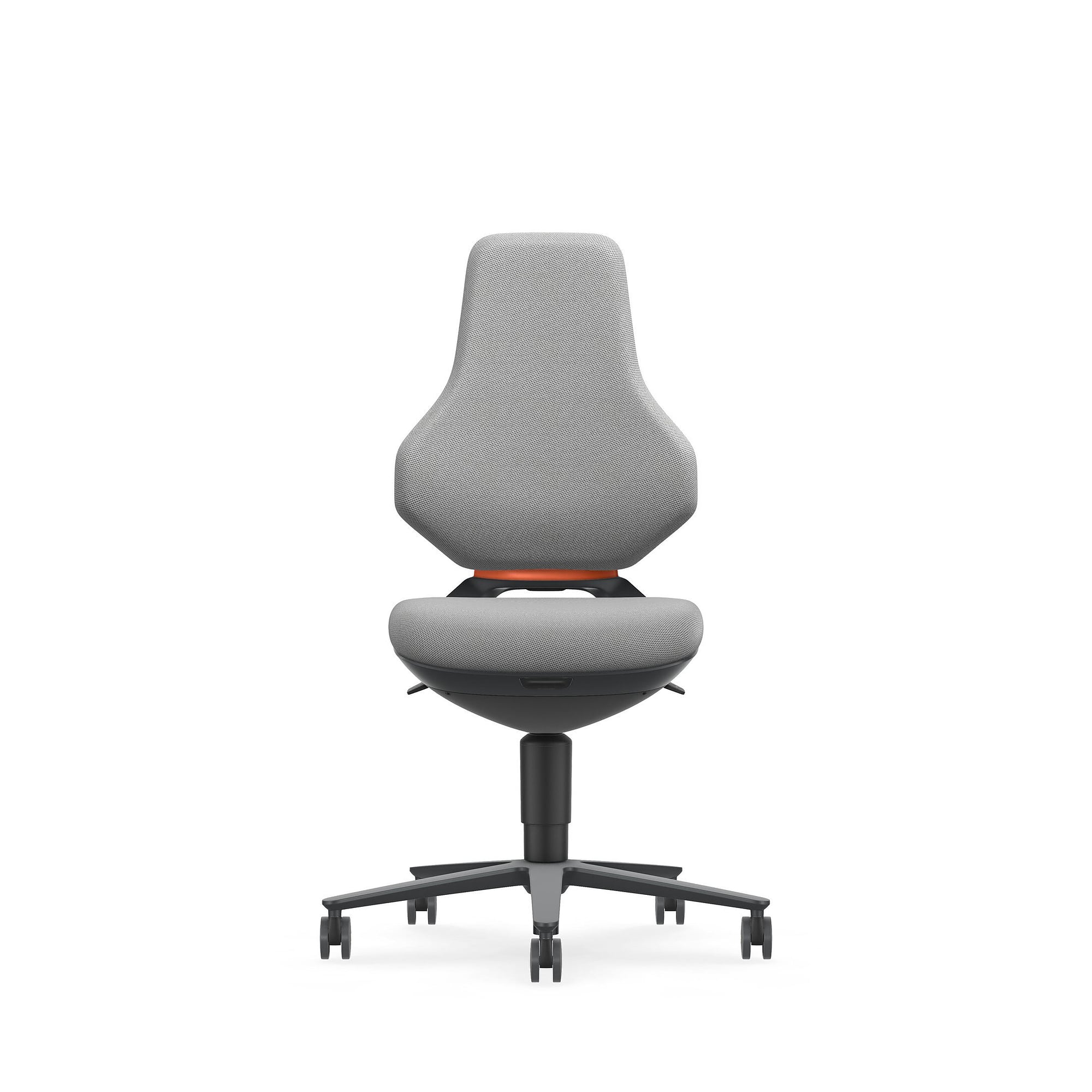 Siège de travail pivotant ESD TEXON 2 à roulettes, tissu Duotec gris, hauteur 450 à 620 mm - Bimos 9173E-9811