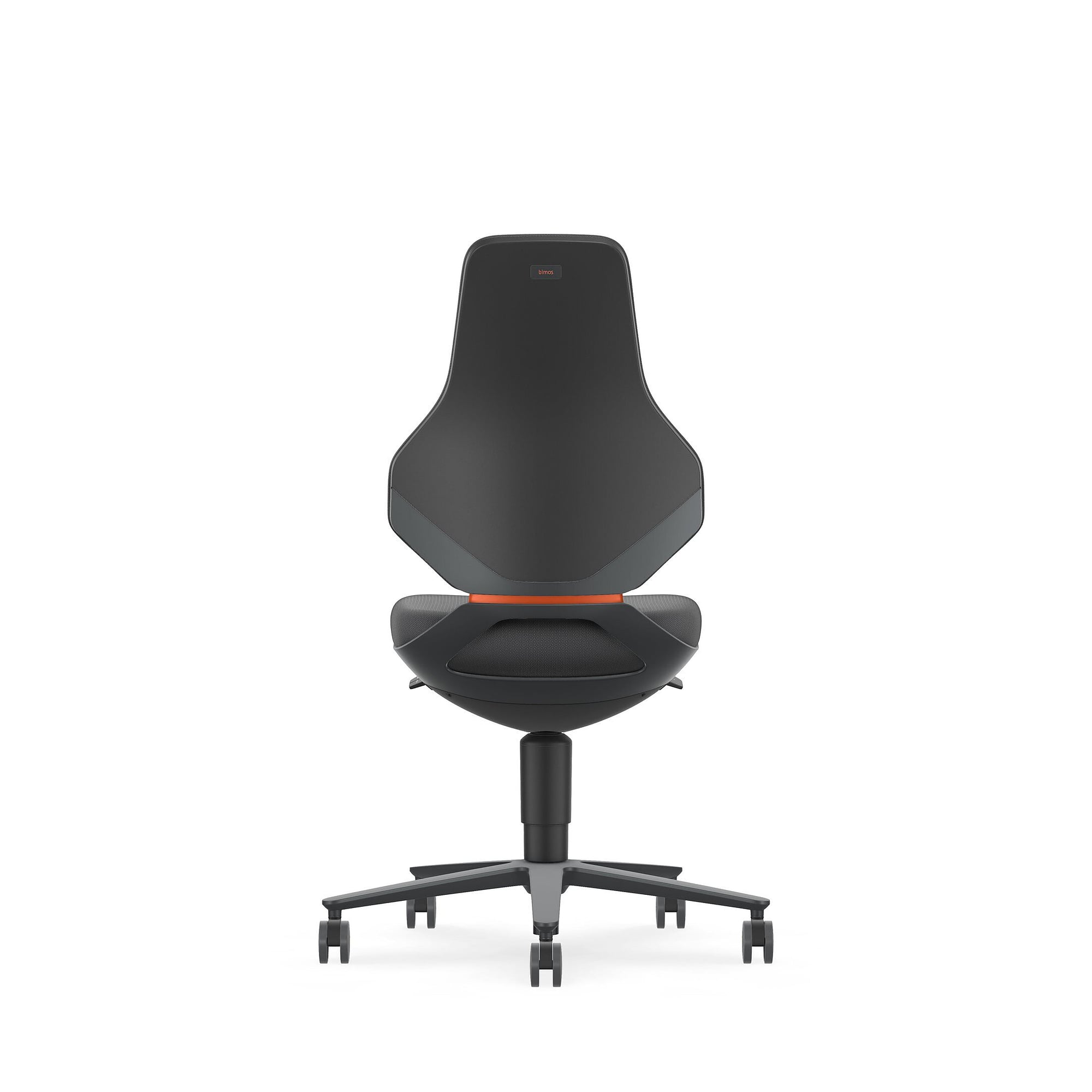ESD TEXON 2 task swivel chair with castors, Supertec black, seat height 450 to 620 mm - Bimos 9173E-CP01