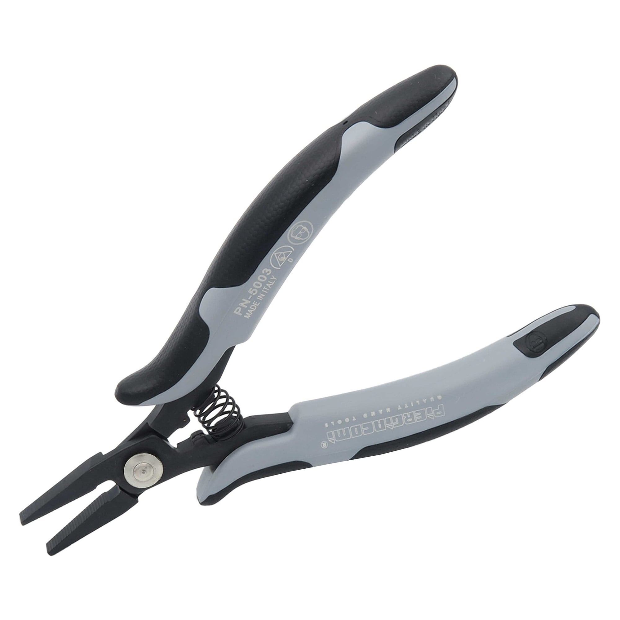 Pince plate ESD à surfaces de préhension rainurées, 146 mm - Piergiacomi PN-5003D ESD