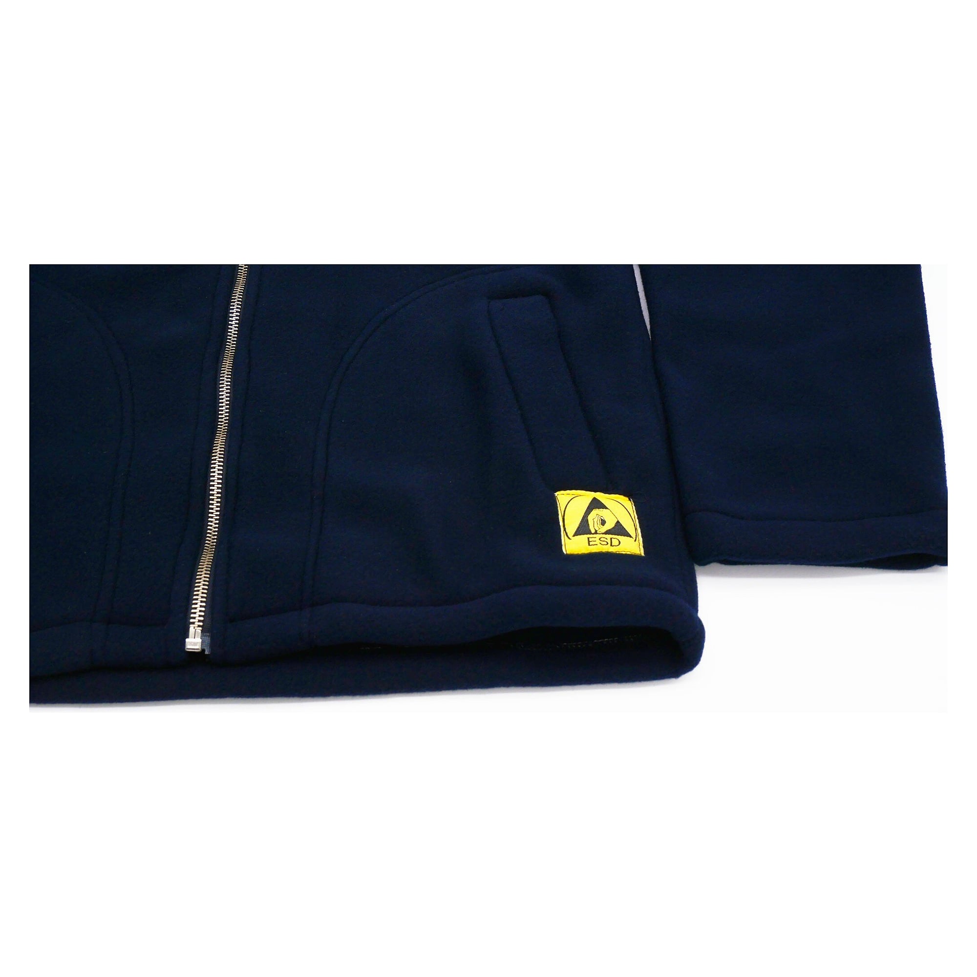 ESD-Fleecejacke unisex aus FL1-Gewebe mit Carbonfaser, blau, Größe S - Safeguard EL-FL1-NBS
