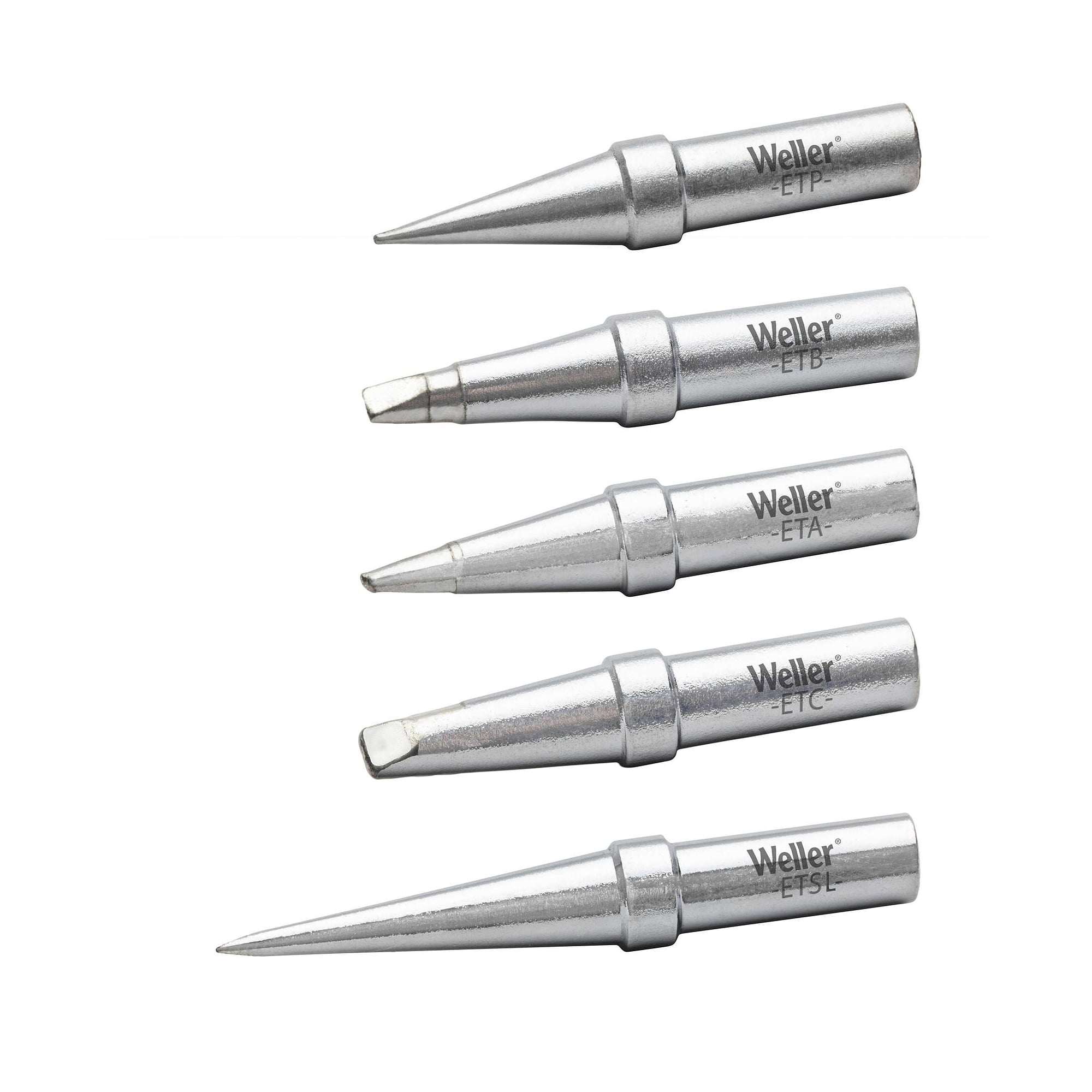 ET Lötspitzen Set mit 5 Spitzen für WEP 70, LR 21 und FE 50 - Weller T0054104699