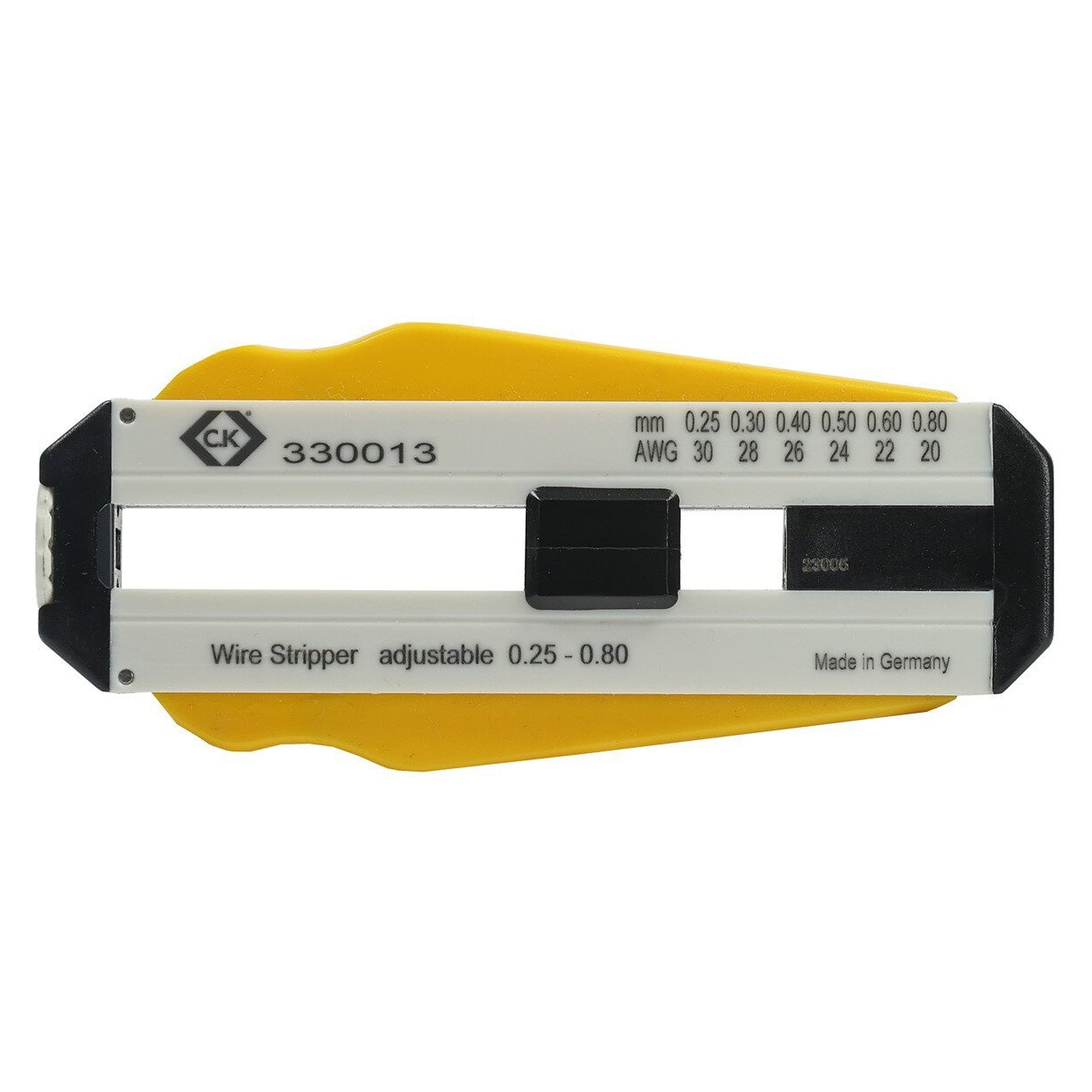 Precision wire stripper adjustable 0.25 - 0.80 mm, 6 settings, for PVC and PTFE wire - C.K 330013