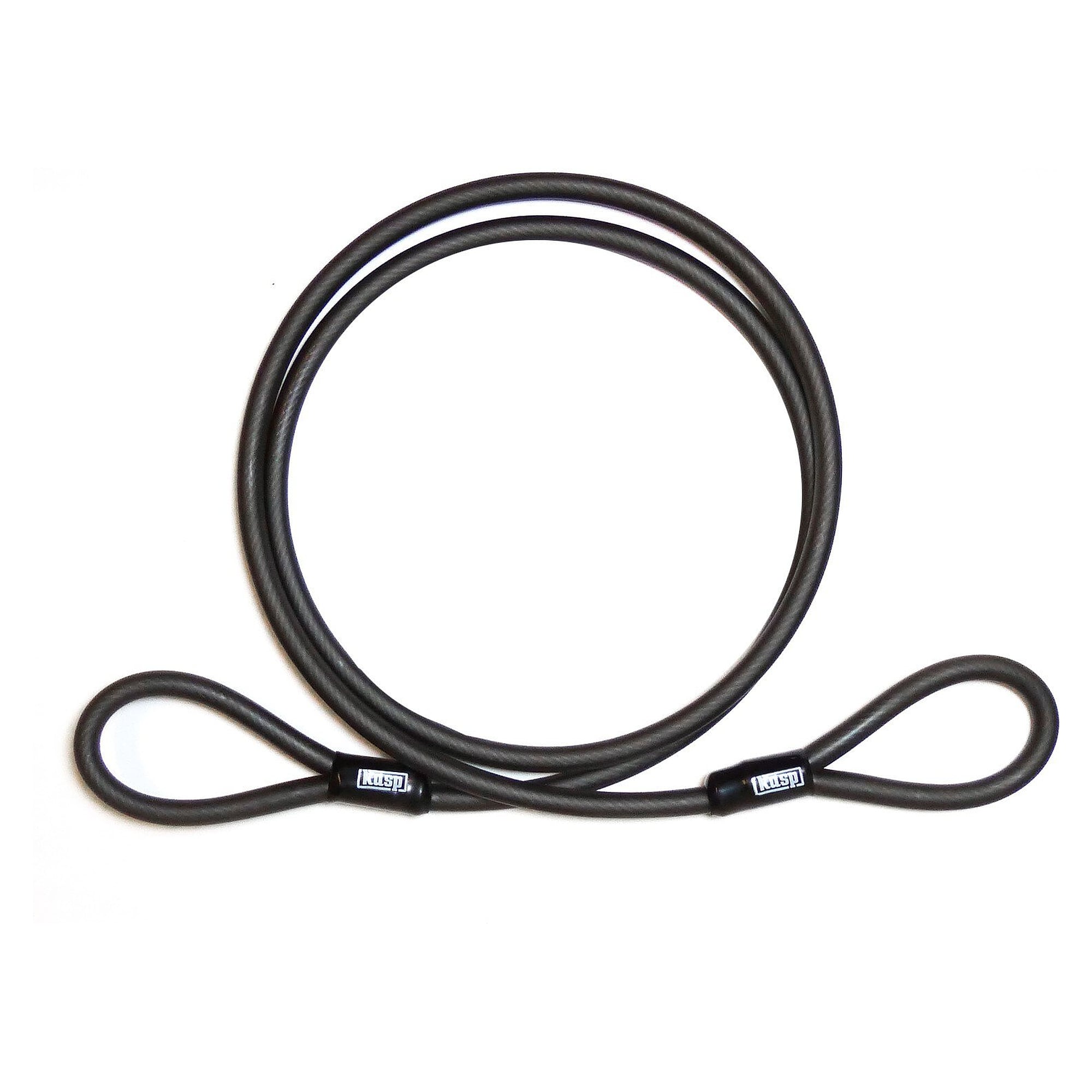 Security cable with two loop ends, vinyl-coated braided steel, 12 x 2000 mm - C.K K4551220D