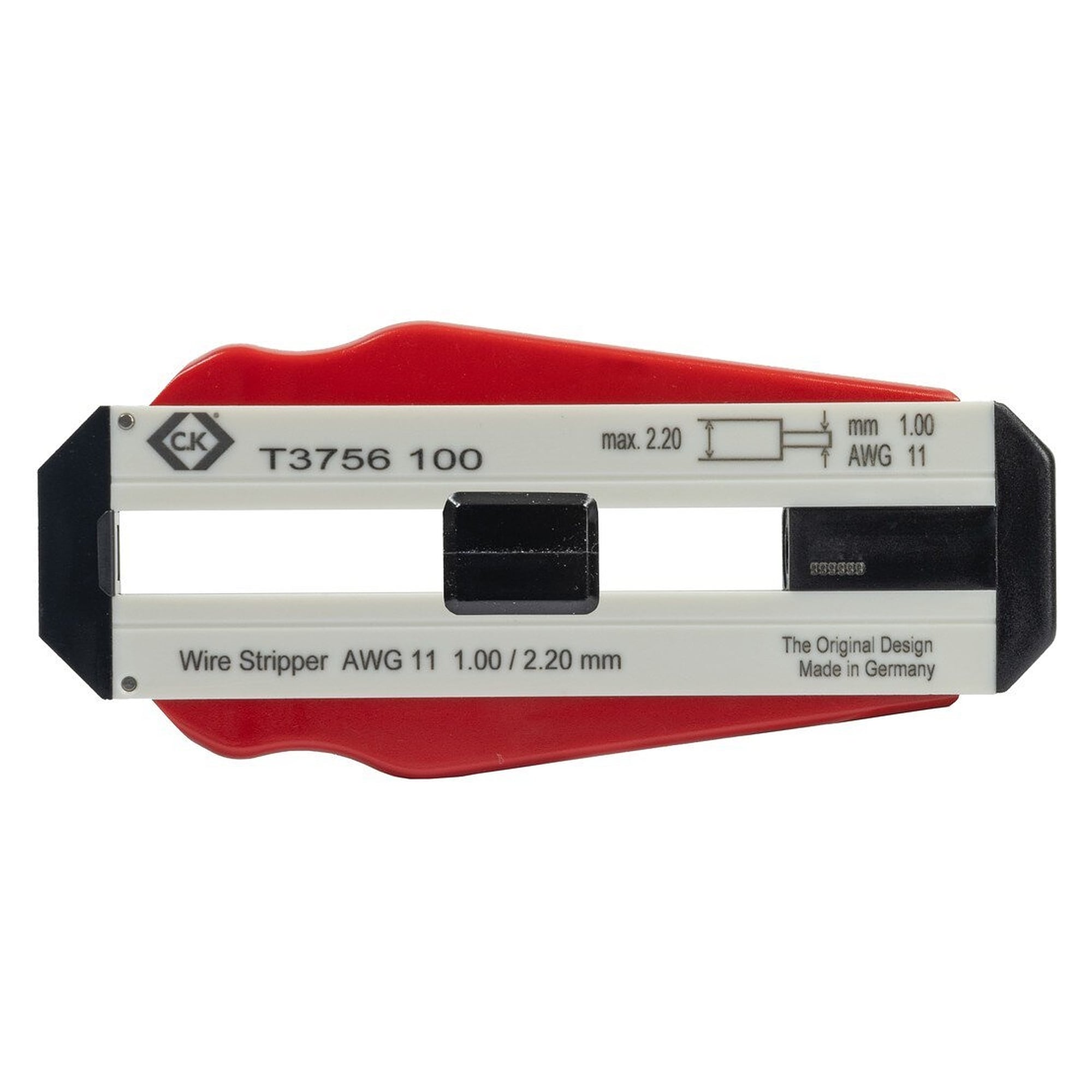 Precision wire stripper for wire diameter 1.00 mm (AWG 18) with length stop - C.K T3756 100