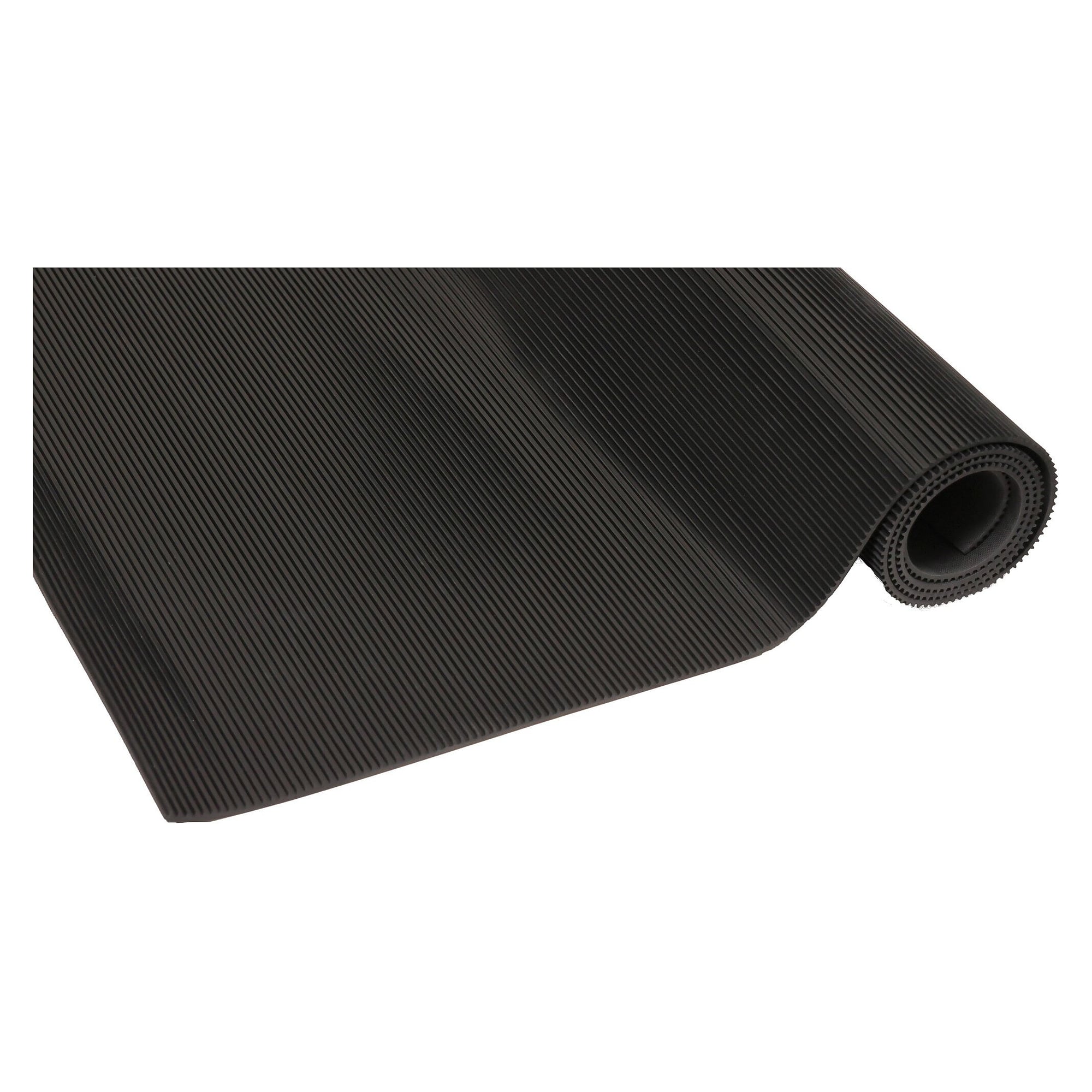 ESD shelf covering with grooved profile, black, 300 mm x 10 m, 3 mm thick - Safeguard ESD-REGALBELAG-TIEFE 300MM