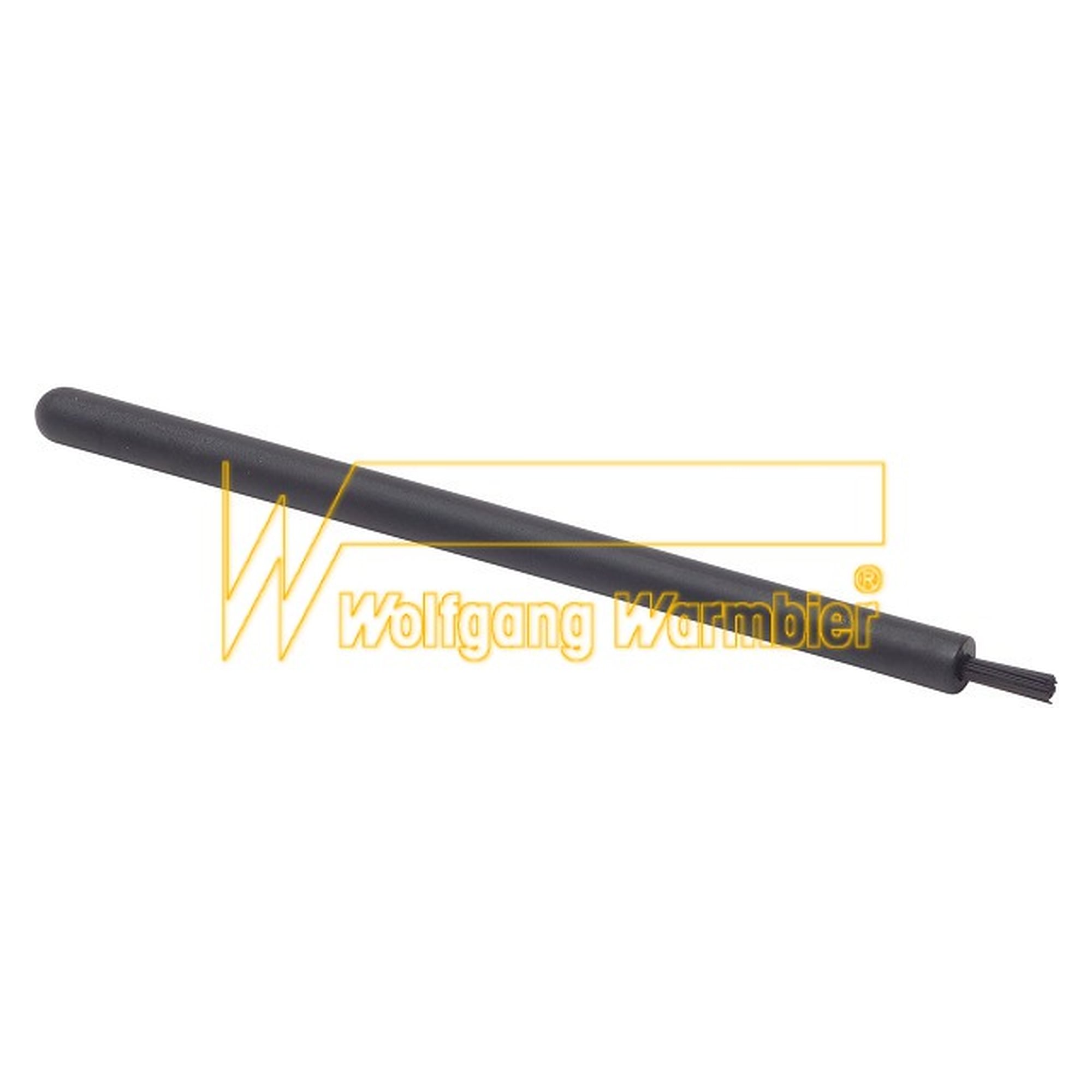 Pinceau ESD dur à poils nylon 6.12, noir, 3 mm, conducteur - Warmbier 6103.B.200.N