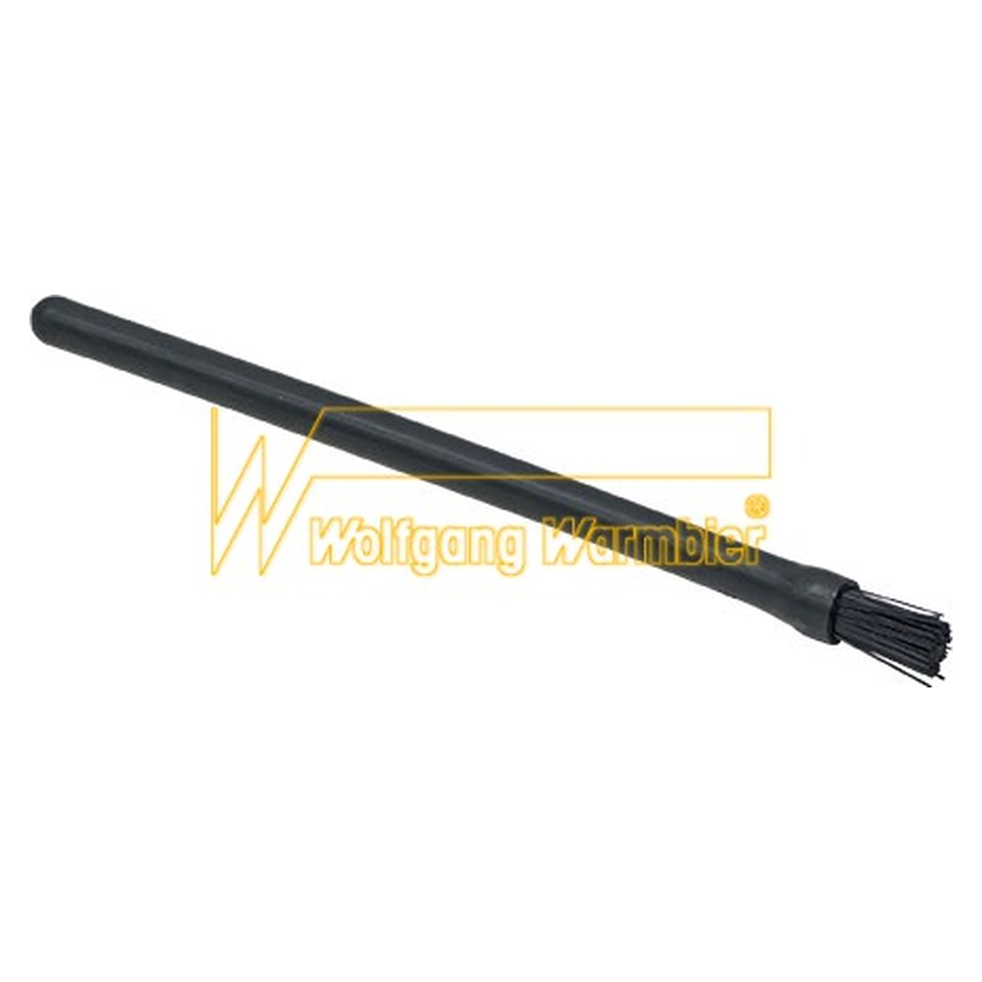 Pinceau rond ESD dur, poils en nylon noirs conducteurs, 6 mm - Warmbier 6103.B.201