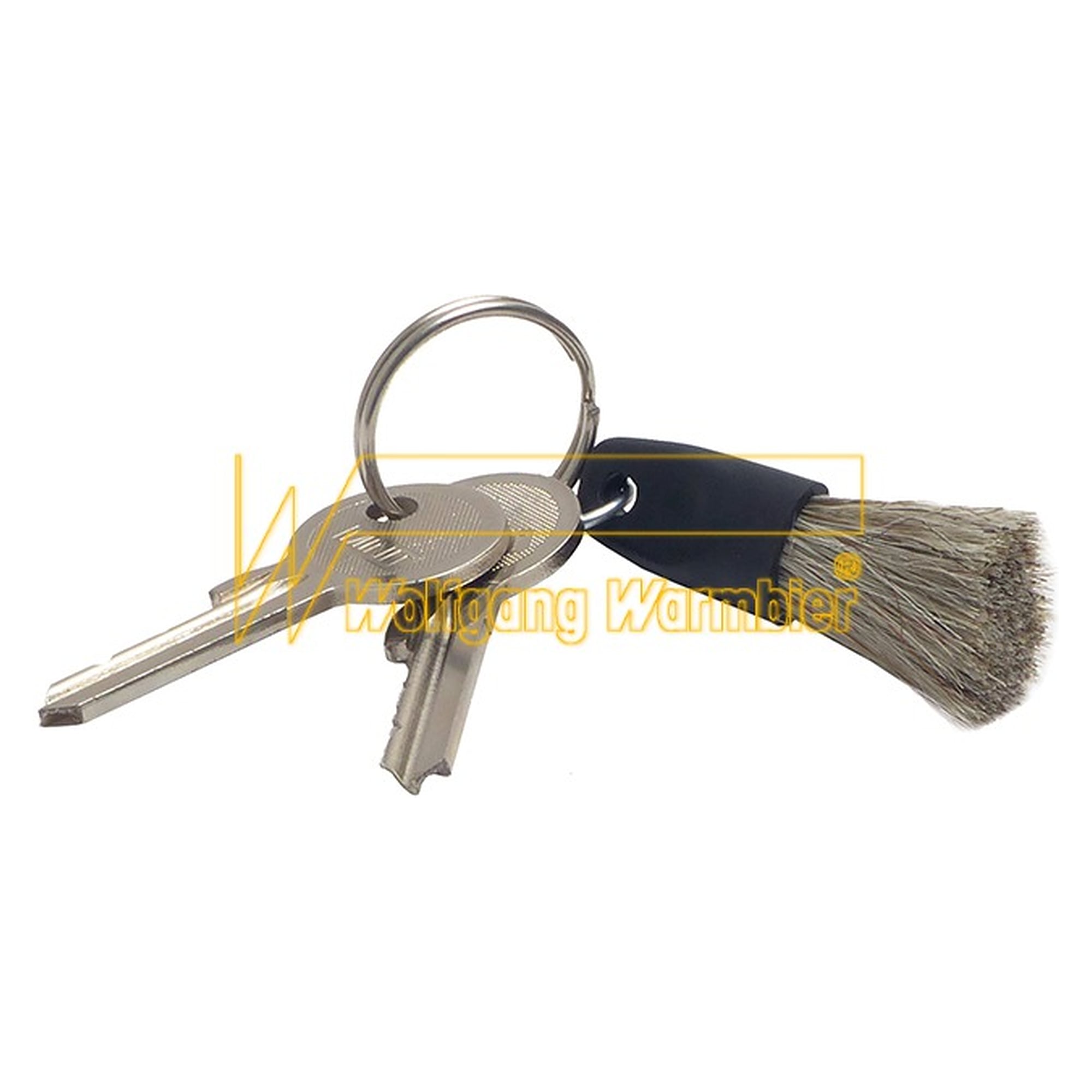Brosse ESD souple porte-clés, poils naturels avec fibres conductrices - Warmbier 6100.1200