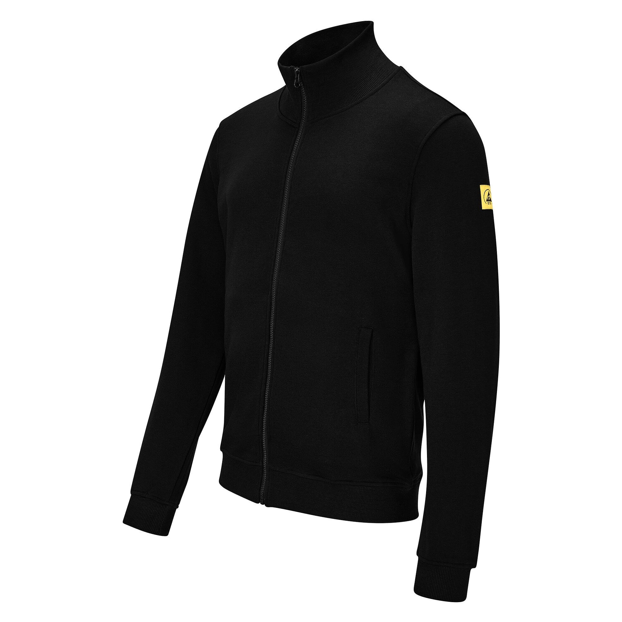 Veste sweat ESD zippée, 300 g/m², 10 % carbone, unisexe, noire, taille XL - Safeguard SG-SJ-SCH-300-L40