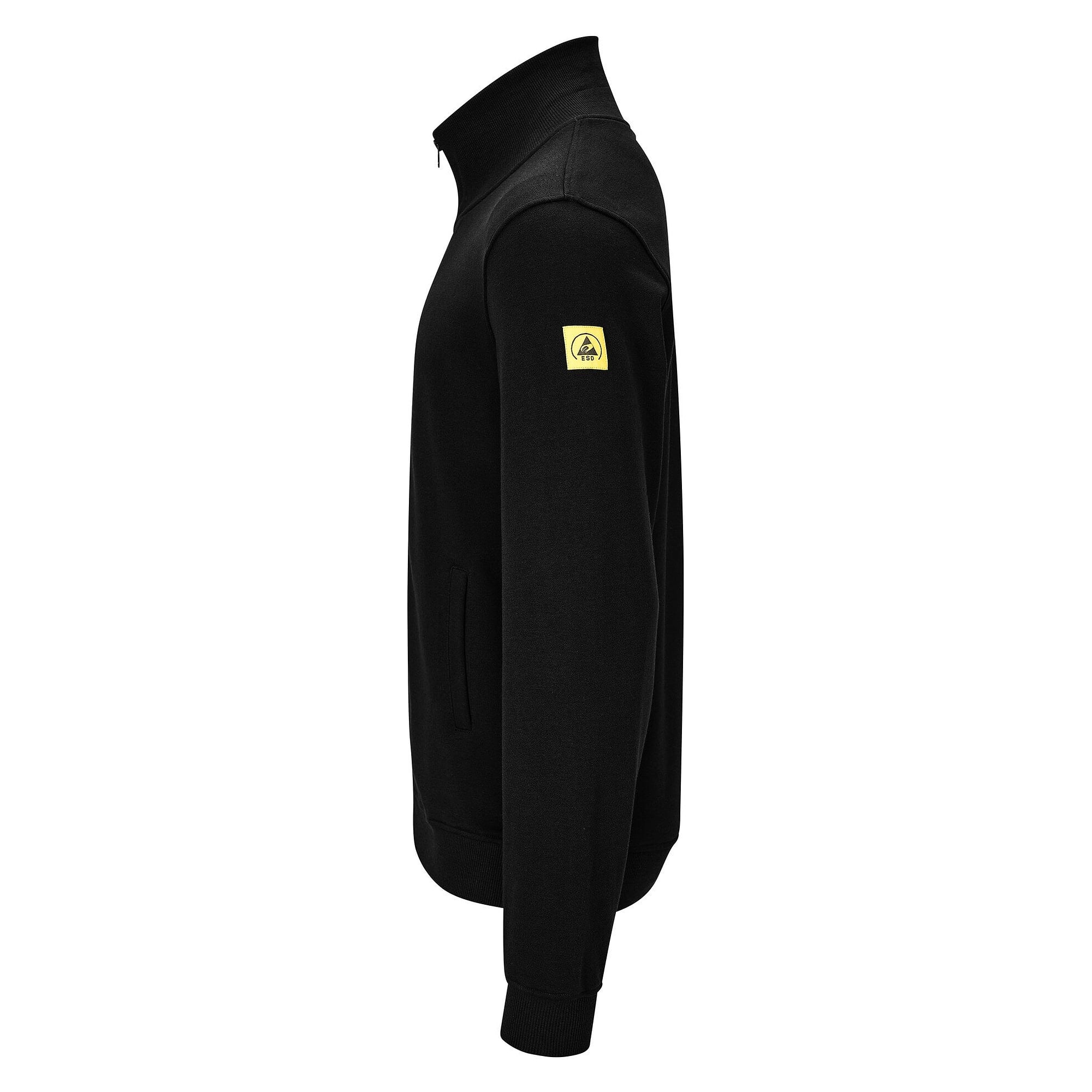 Veste sweat ESD zippée, 300 g/m², 10 % carbone, unisexe, noire, taille 3XL - Safeguard SG-SJ-SCH-300-L40