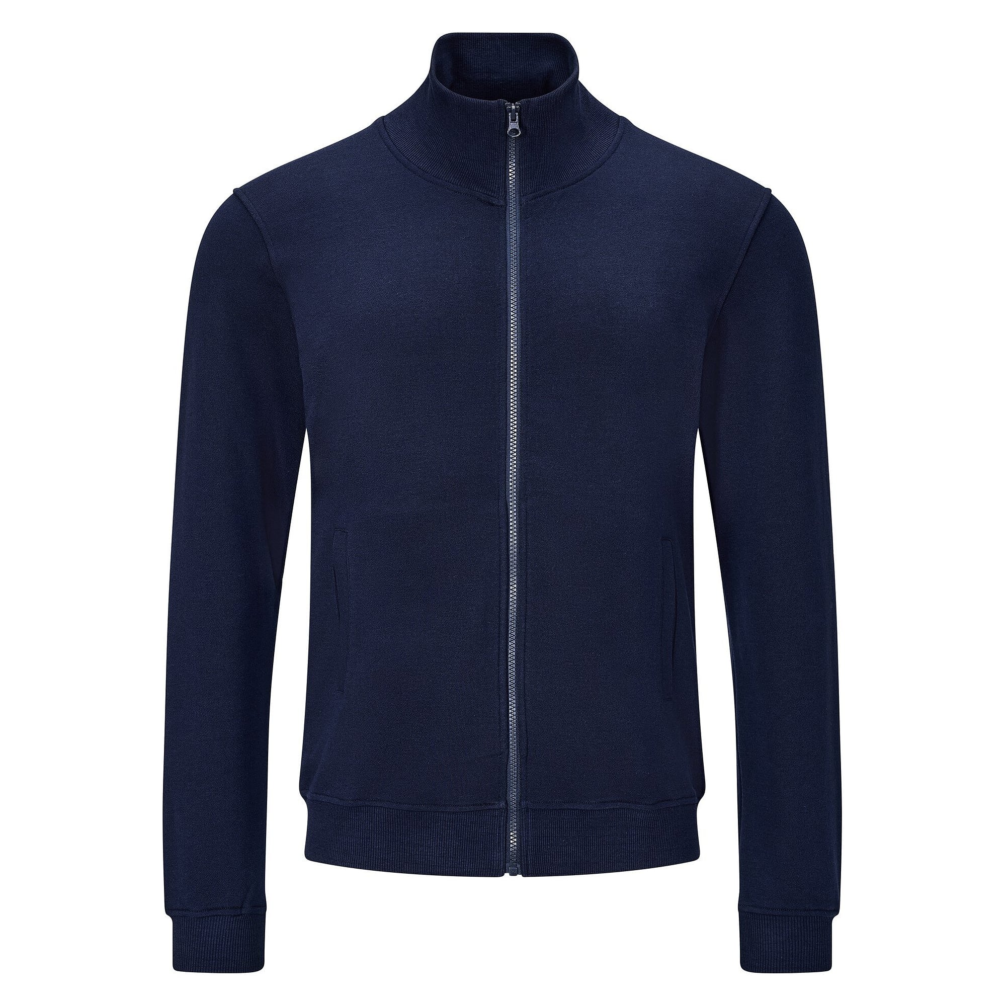 Veste sweat ESD zippée, 300 g/m², 10 % carbone, unisexe, bleu marine, taille S - Safeguard SG-SJ-MB-300-L40