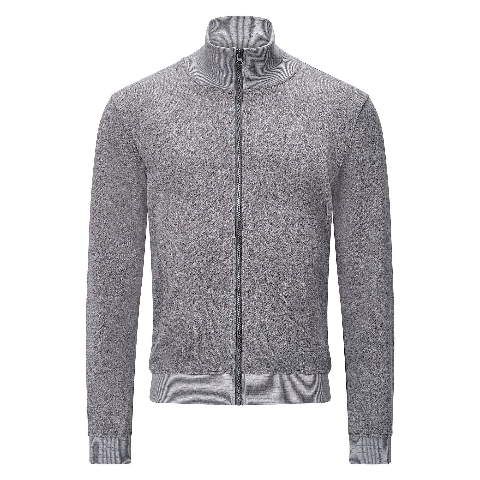 Veste sweat ESD zippée à col montant, 300 g/m², grise, taille XS - Safeguard SG-SJ-GR-300-L40