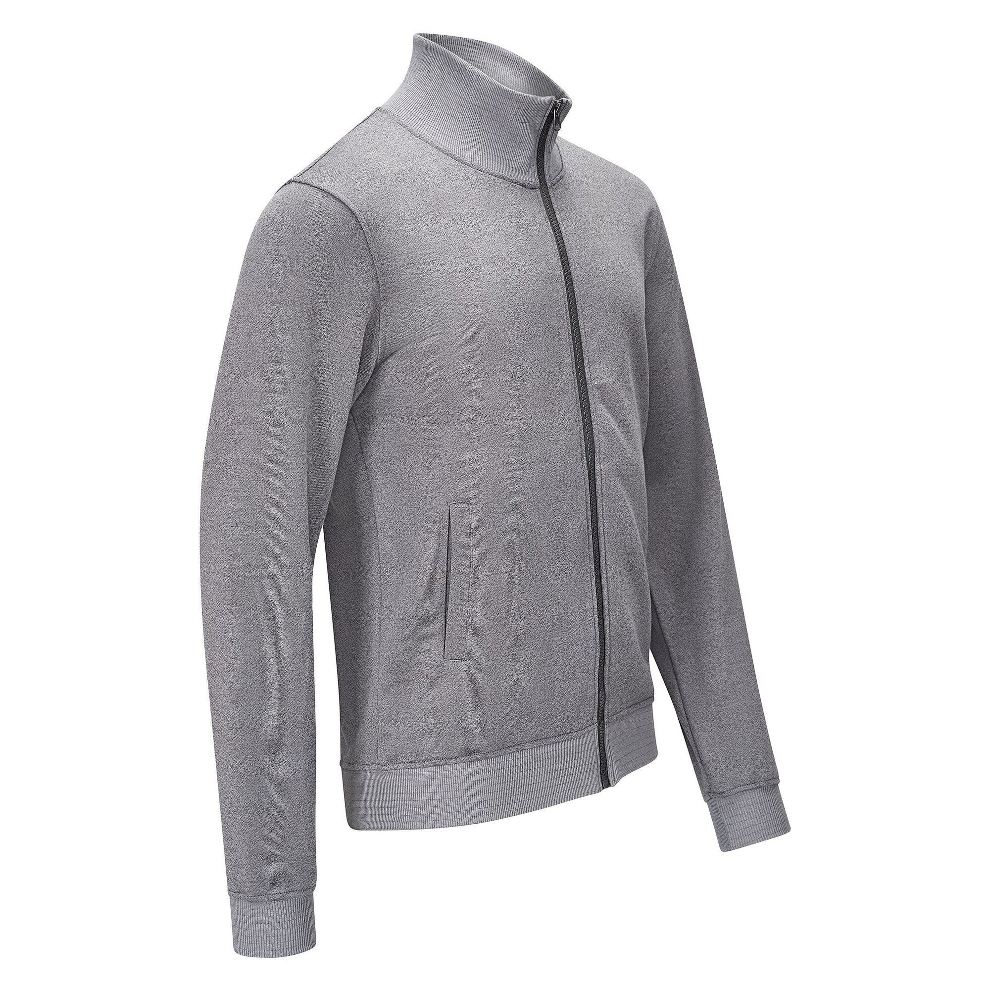 Veste sweat ESD zippée à col montant, 300 g/m², grise, taille M - Safeguard SG-SJ-GR-300-L40