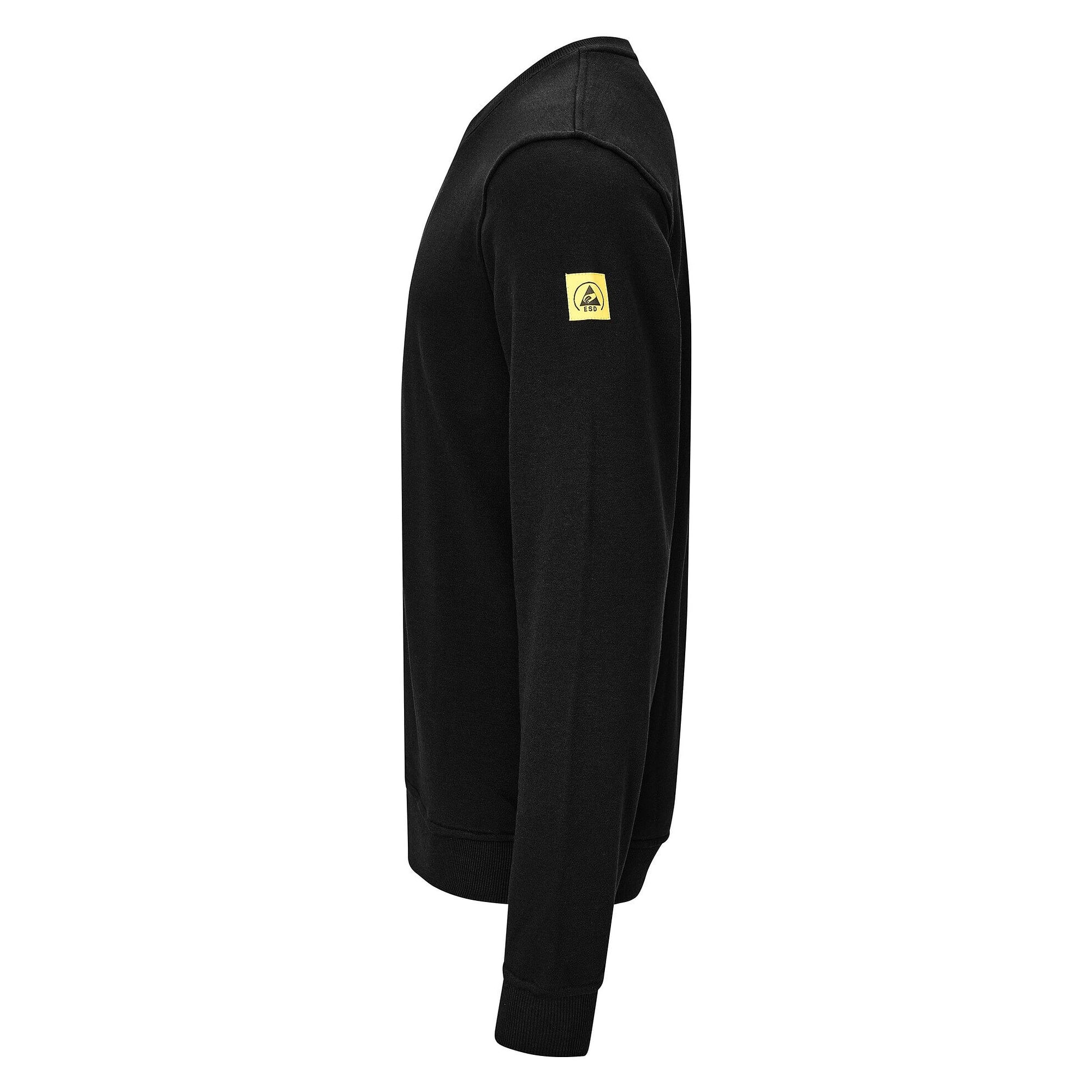Sweat-shirt ESD col en V, 300 g/m², 10 % carbone, noir, taille XL - Safeguard SG-SS-SCH-300-L20