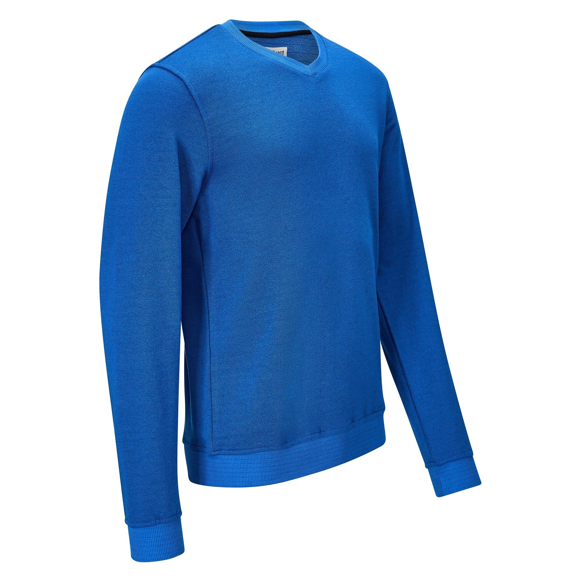 Sweat-shirt ESD col en V, 300 g/m², 10 % carbone, bleu roi, taille S - Safeguard SG-SS-RB-300-L20