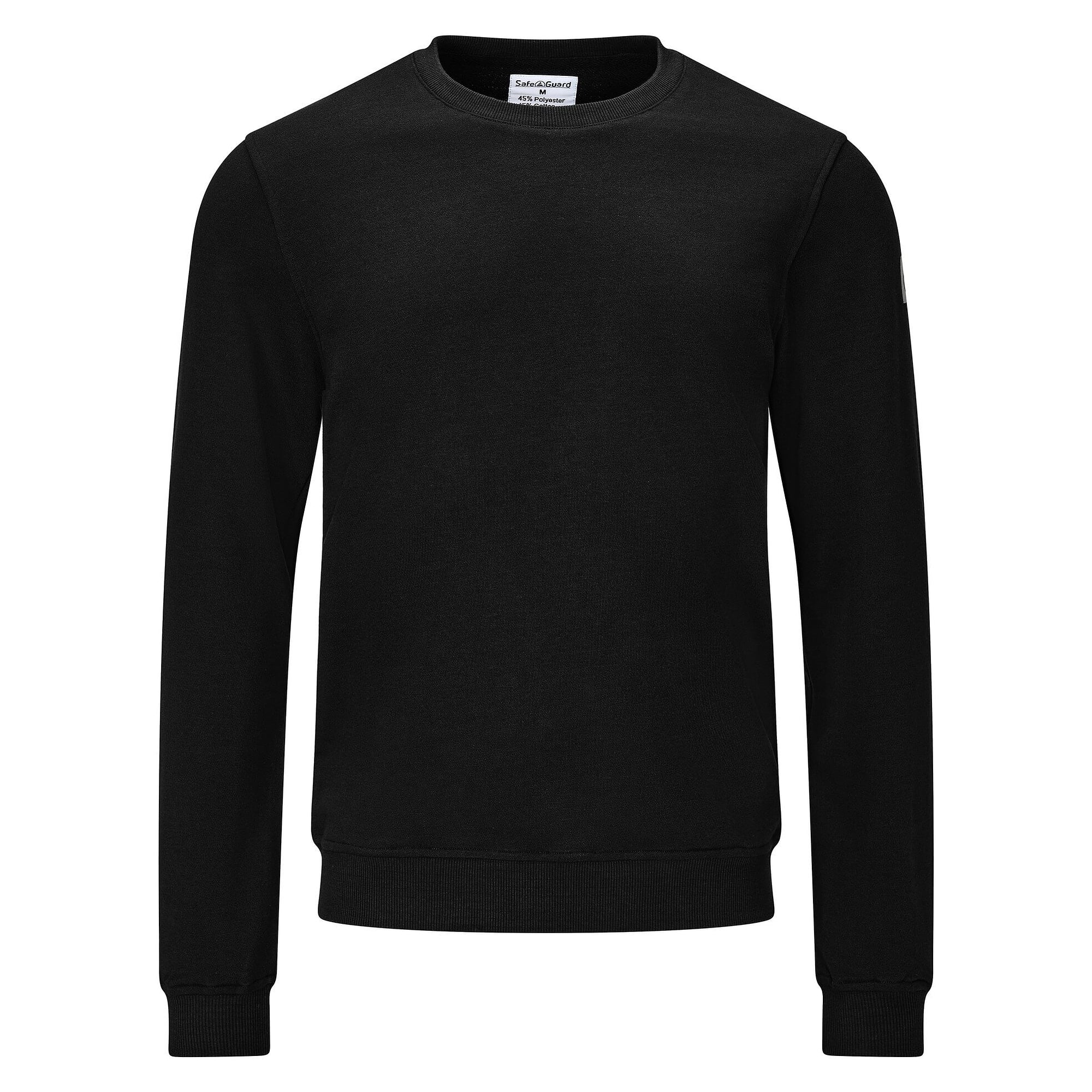 Sweat-shirt ESD col rond, 300 g/m², 10 % carbone, noir, coupe confort, taille 5XL - Safeguard SG-SS-SCH-300-L10