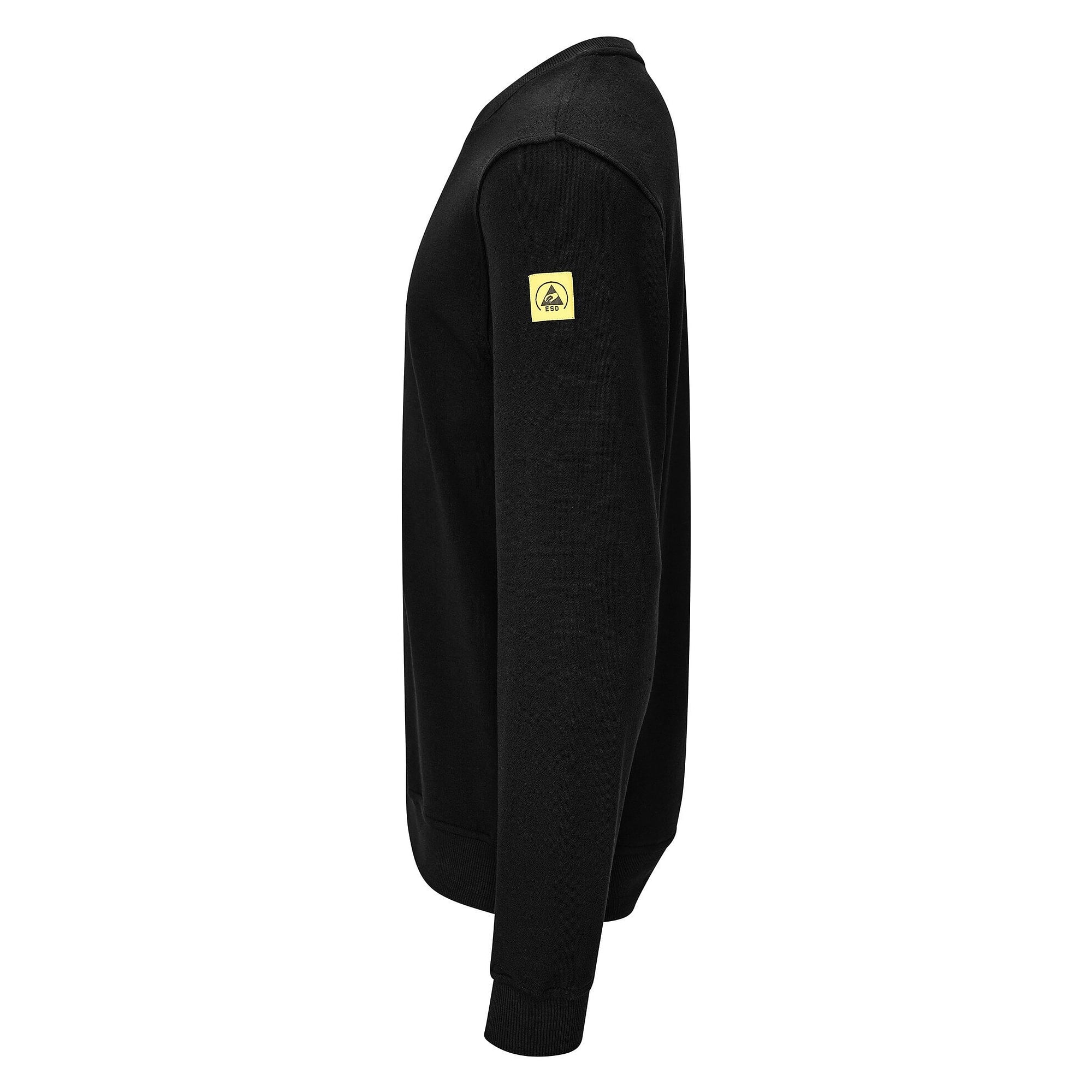 Sweat-shirt ESD col rond, 300 g/m², 10 % carbone, noir, coupe confort, taille 5XL - Safeguard SG-SS-SCH-300-L10