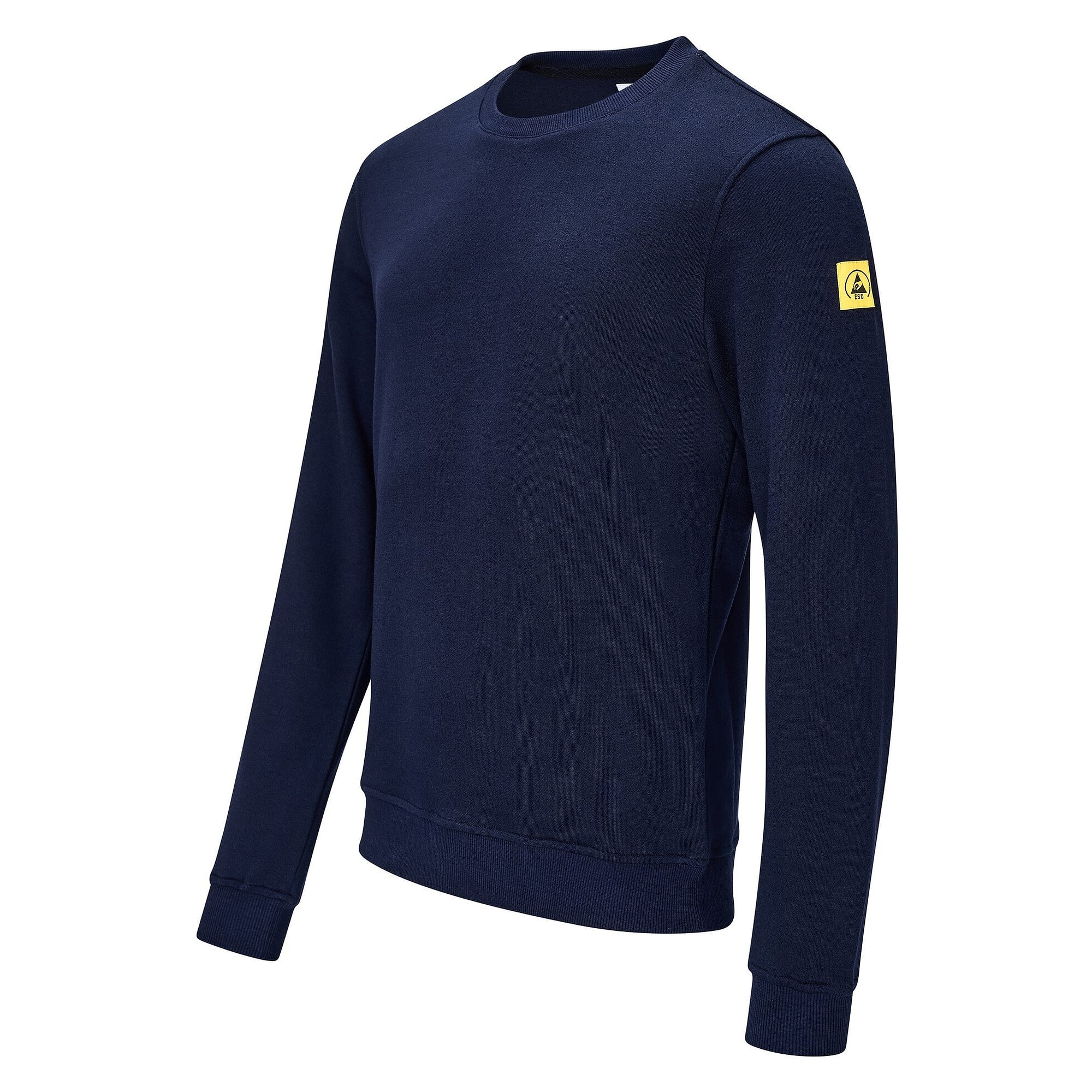 Sweat-shirt ESD col rond, 300 g/m², 10 % carbone, bleu marine, coupe confort, taille XXL - Safeguard SG-SS-MB-300-L10