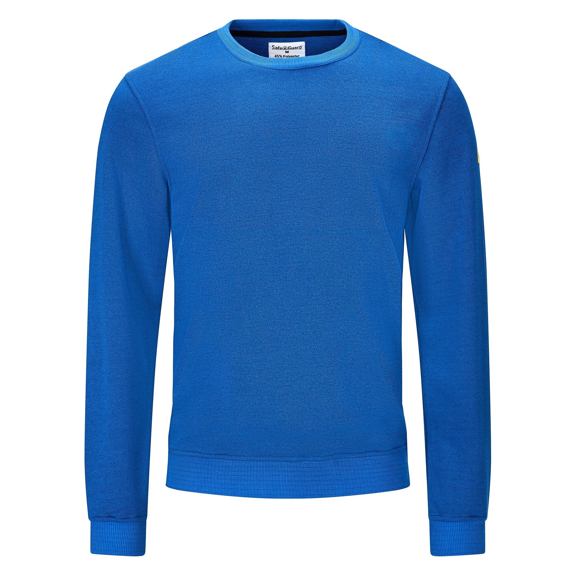 Sweat-shirt ESD col rond, 300 g/m², 10 % carbone, bleu roi, coupe confort, taille M - Safeguard SG-SS-RB-300-L10