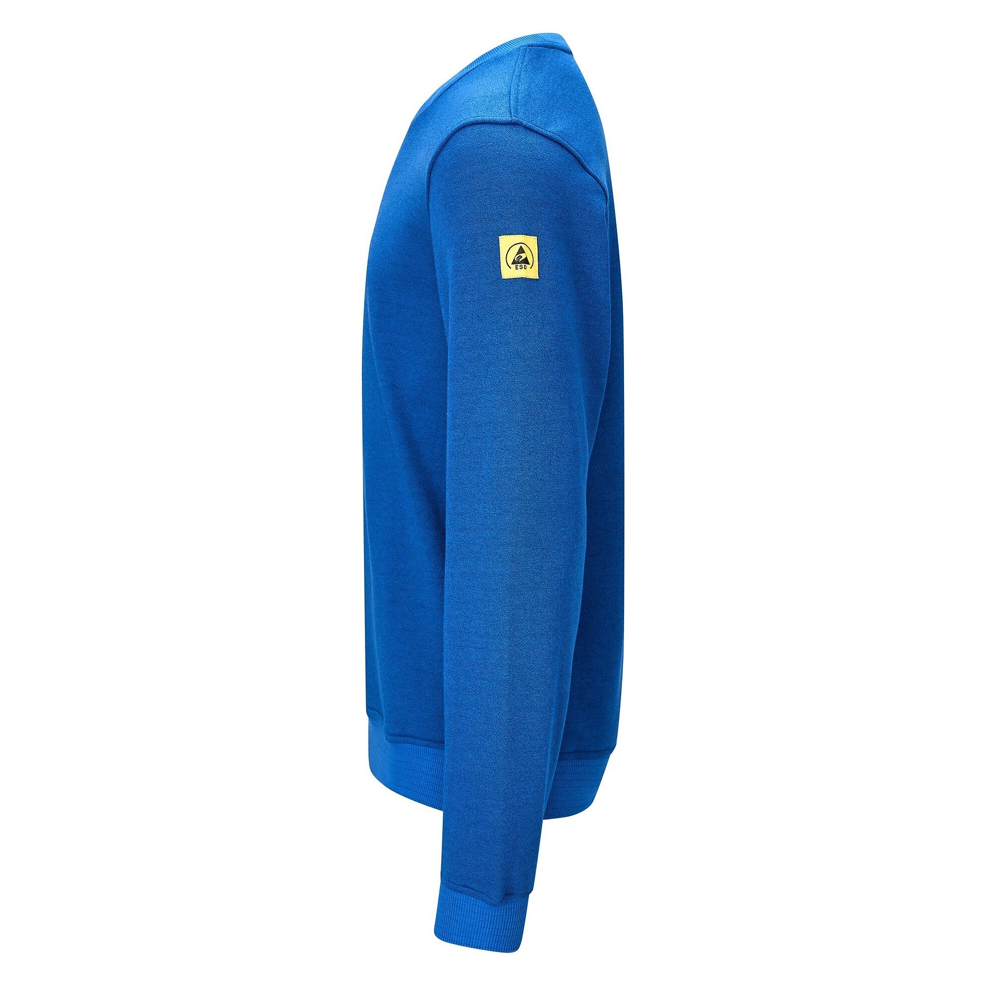 Sweat-shirt ESD col rond, 300 g/m², 10 % carbone, bleu roi, coupe confort, taille M - Safeguard SG-SS-RB-300-L10