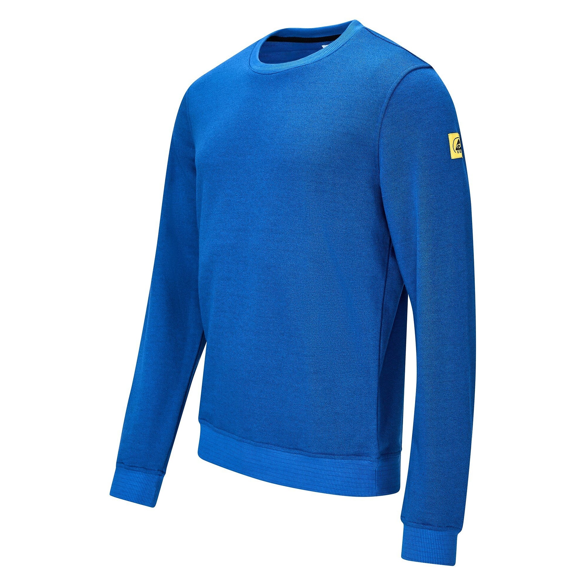 Sweat-shirt ESD col rond, 300 g/m², 10 % carbone, bleu roi, coupe confort, taille L - Safeguard SG-SS-RB-300-L10
