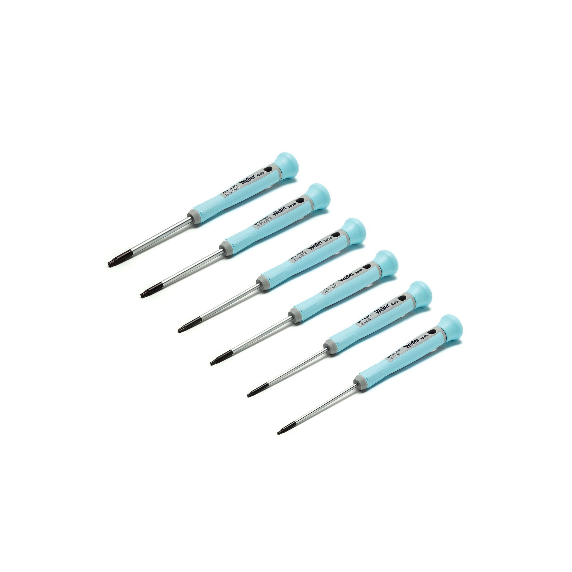 ESD precision Torx screwdriver set, 6 pieces, with storage case - Weller XPTX600