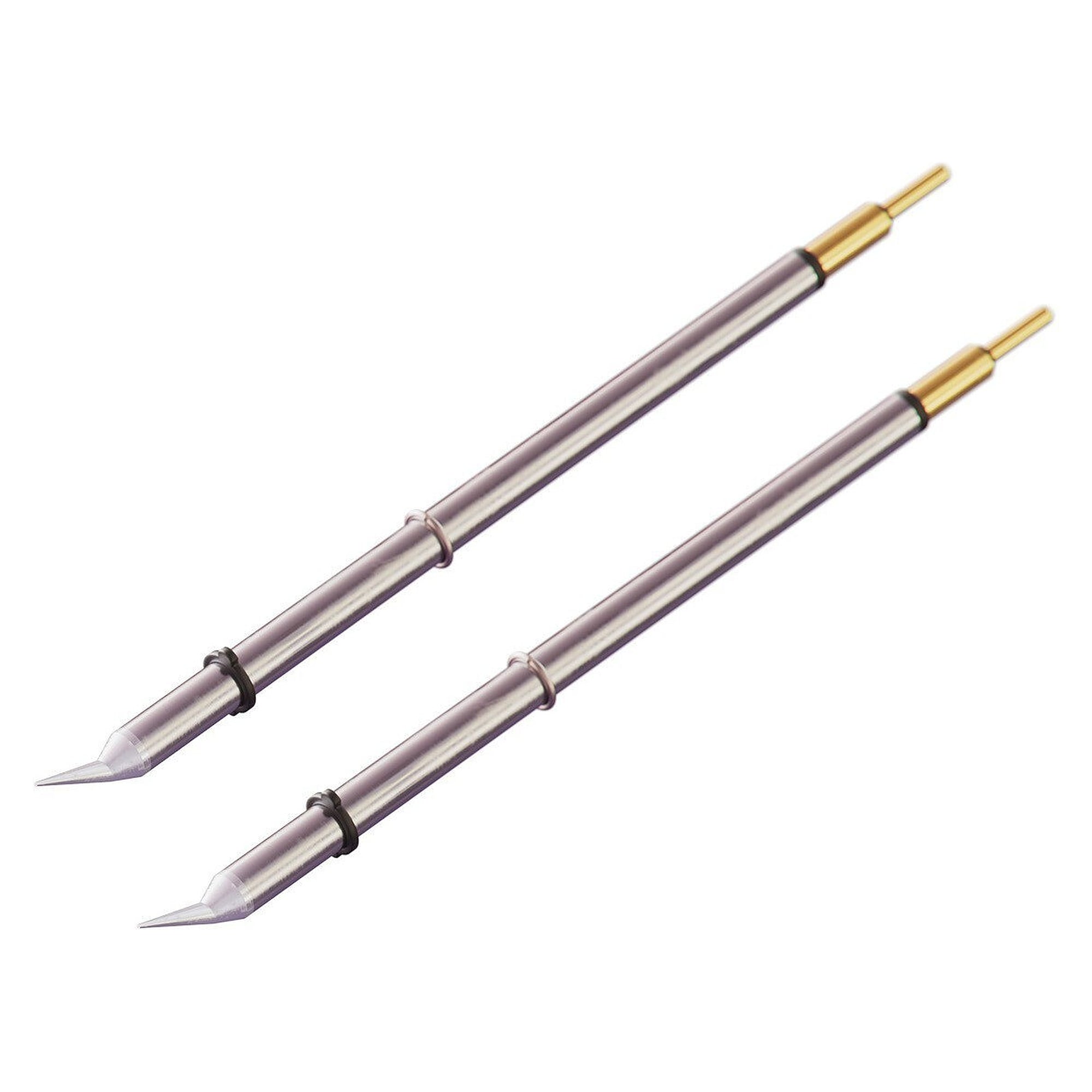 MicroFine tweezer soldering tips, conical 0.4 x 6.2 mm, cartridge pair, 800 series - Metcal MFT-8CNB6204