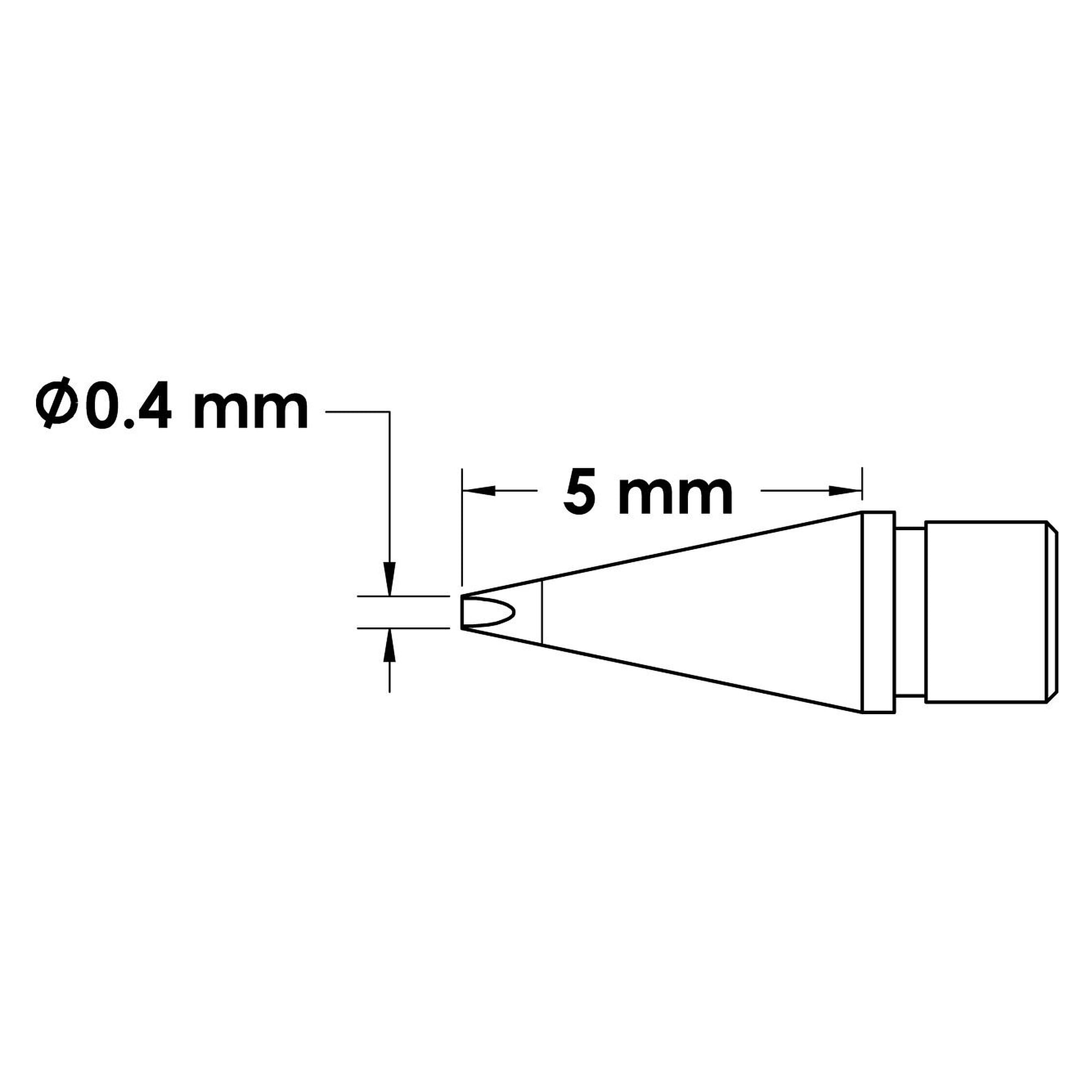 MicroFine Lötspitzenkartusche meißelförmig, 0,4 x 5 mm, 468 °C, 800er Serie - Metcal MFTC-8CH5004